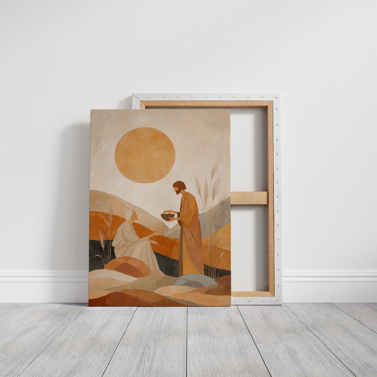 Desert Offering Under Amber Sun