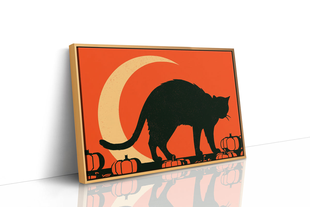 Arched Cat Crescent Moon Prowl