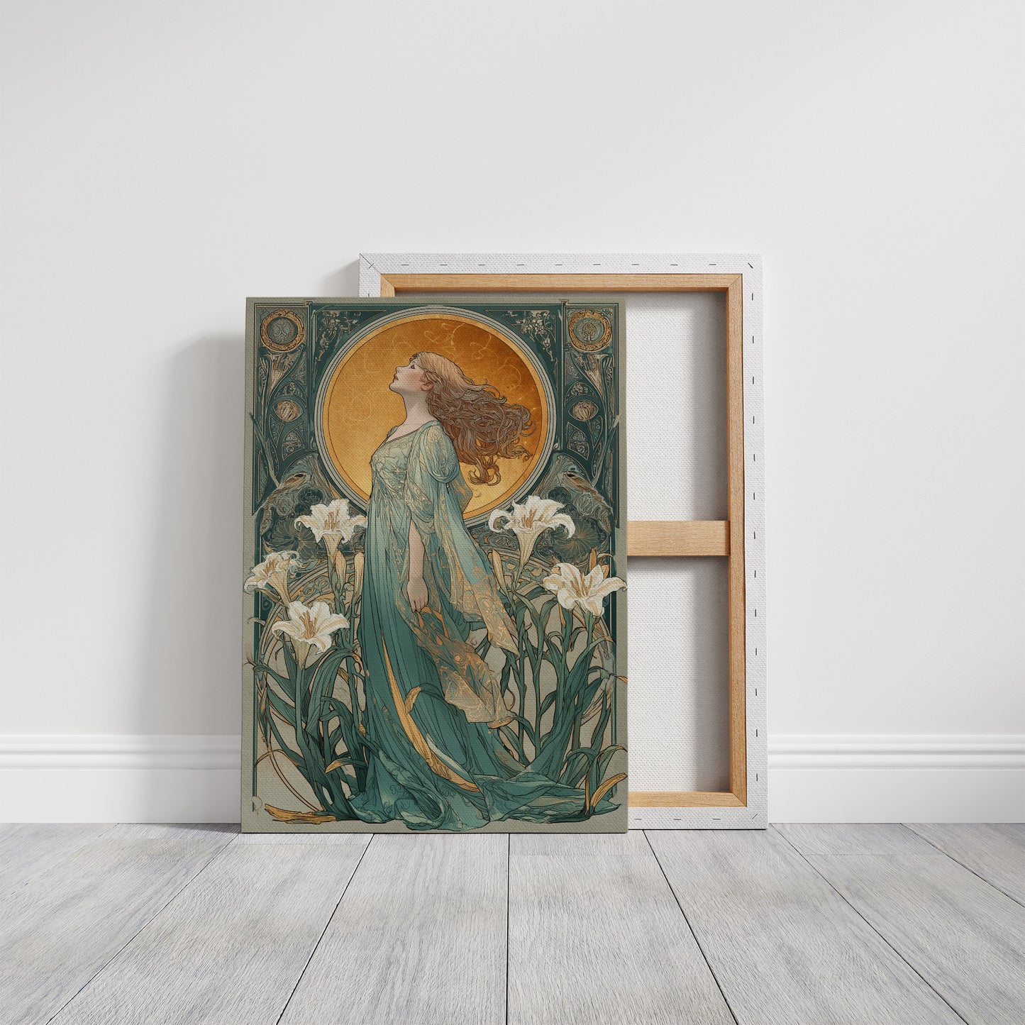 Gilded Grace Among Lilies