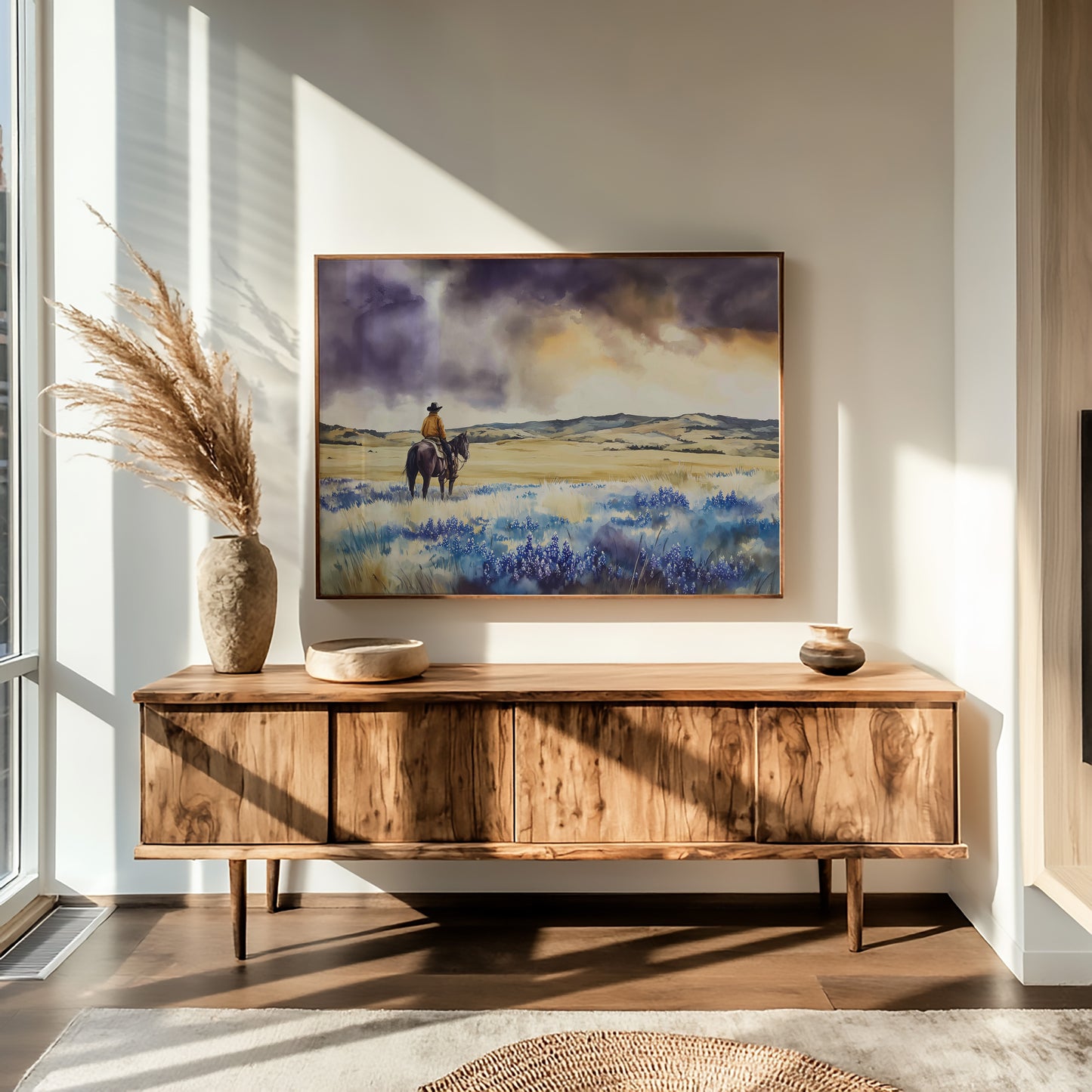 Bluebonnets Dance Through Prairie Thunder