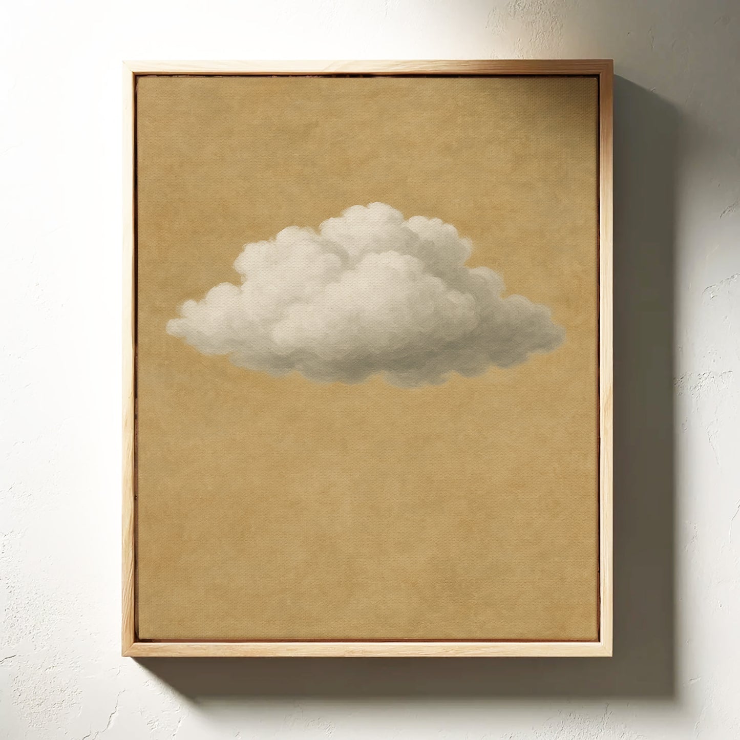 Solitary Cloud Over Ochre Sky