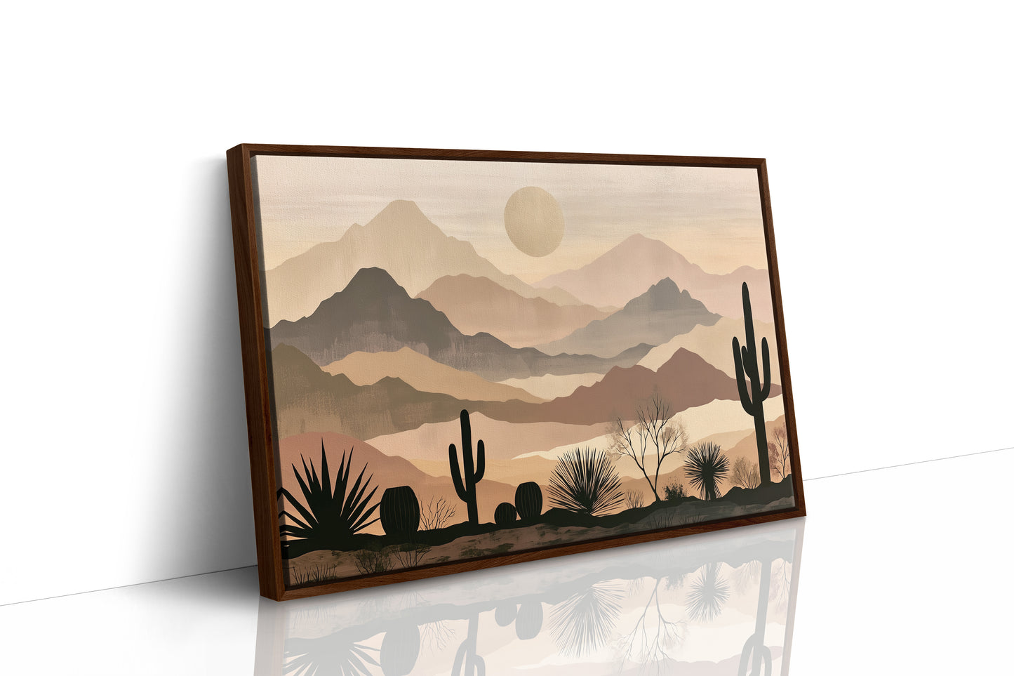 Layered Desert Peaks at Dawn