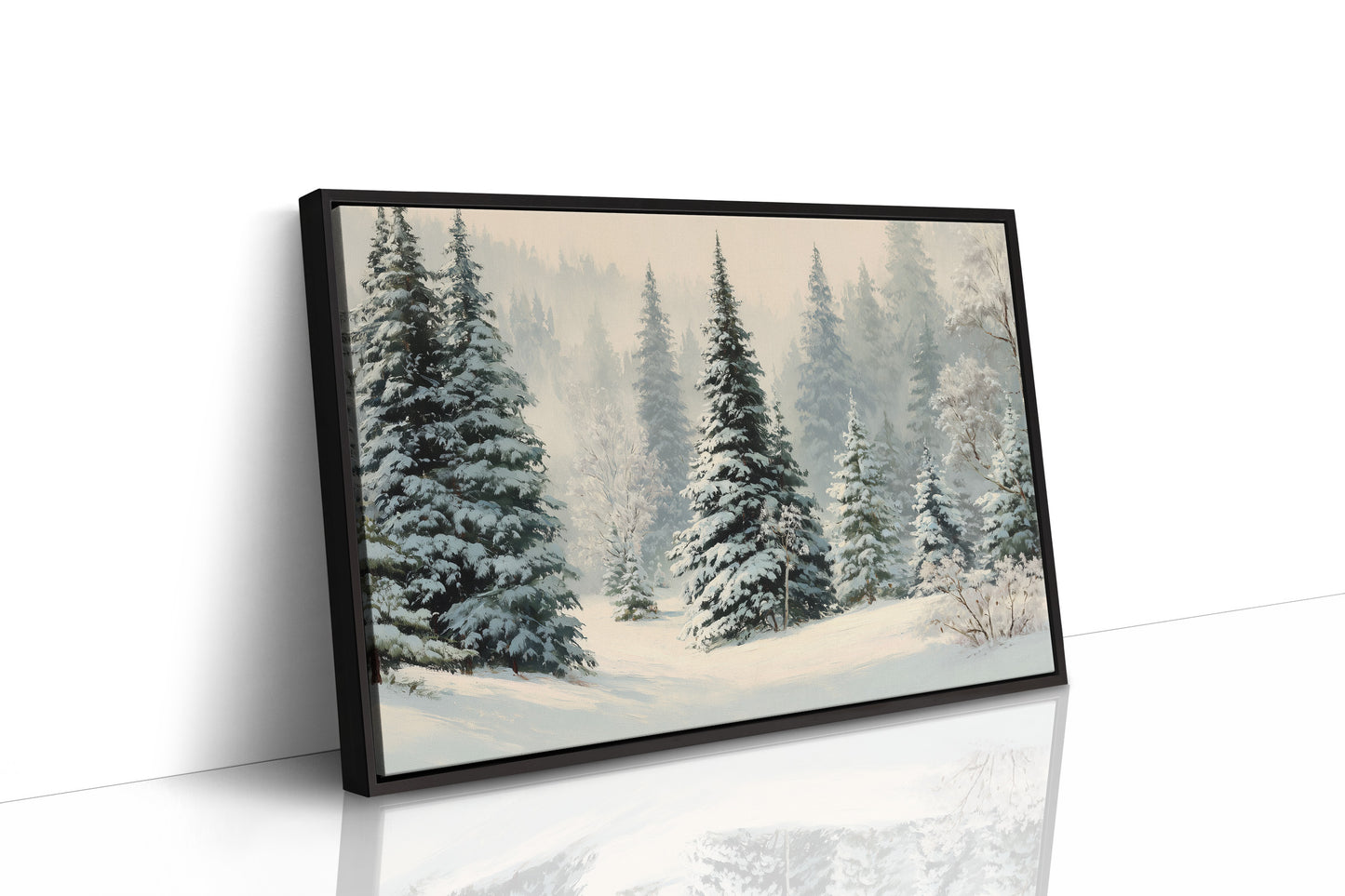 Snow Settles Among Northwoods Pineway