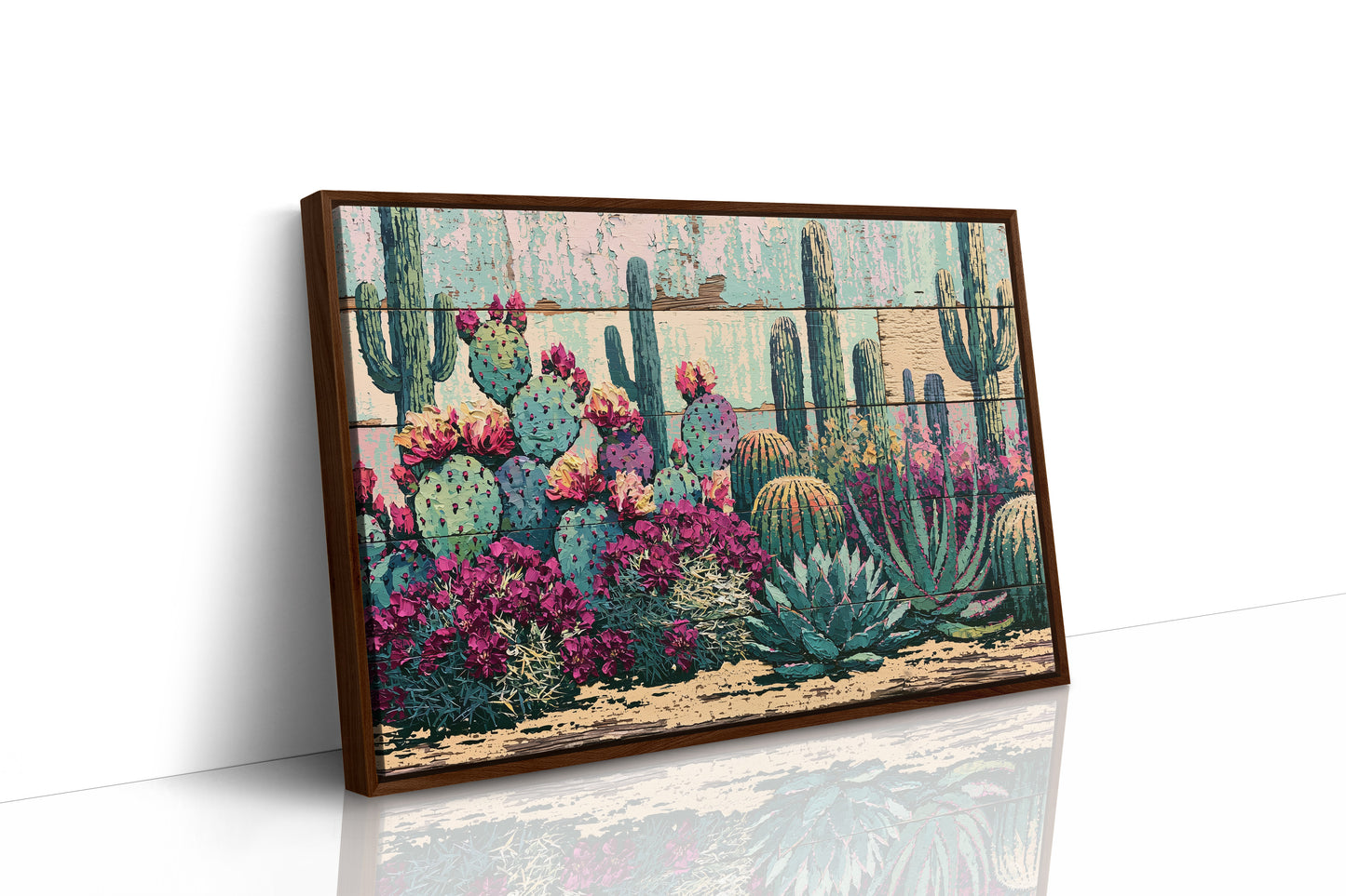 Blooming Prickly Pear Panels