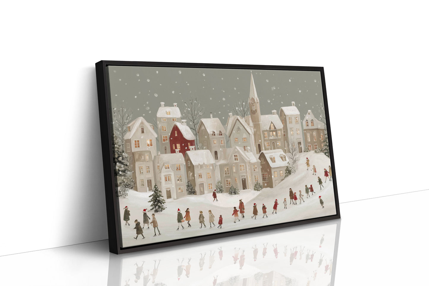 Snow Falls On Village Procession