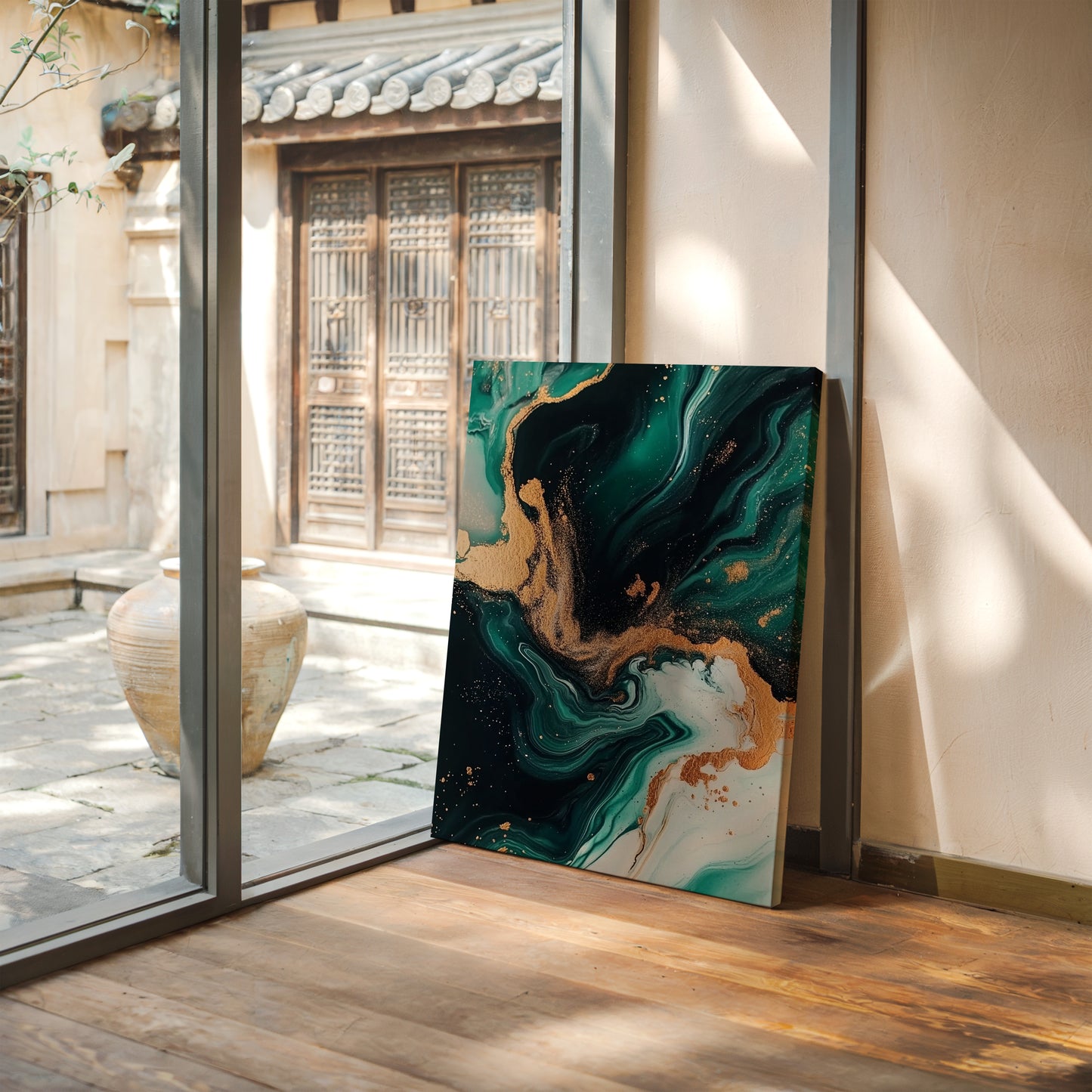 Emerald Flame and Gilded Flow