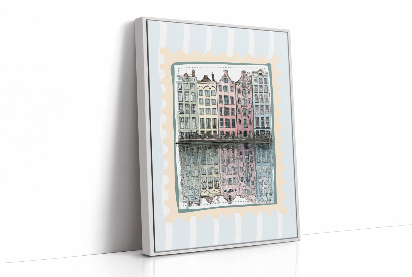 Amsterdam Gables, Stamped in Pastel