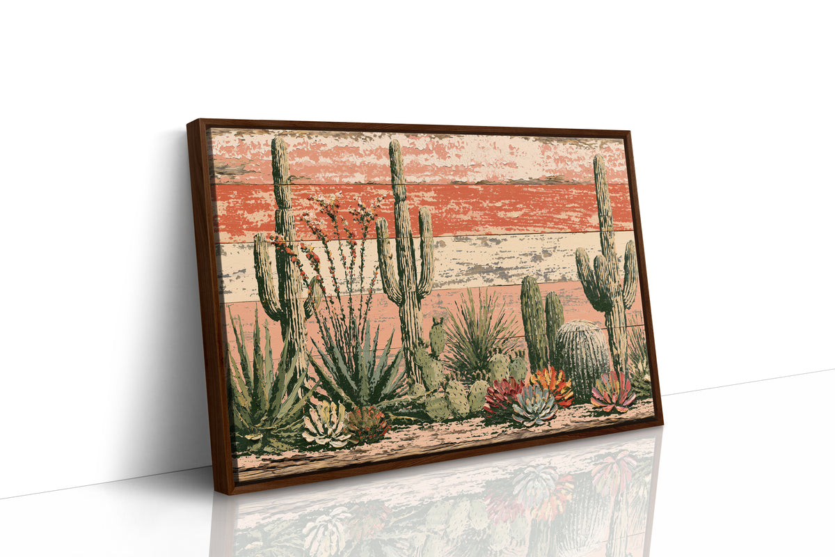 Succulent Garden on Coral Planks