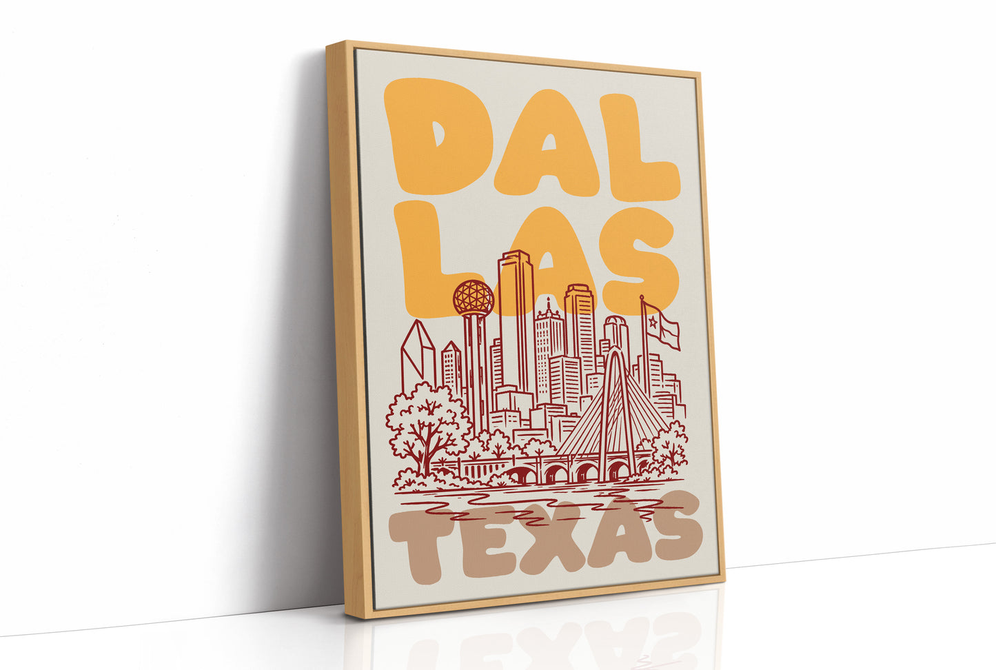 Dallas, Bubble Letter Skyline