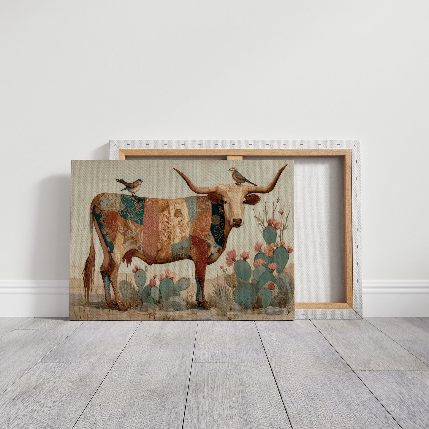 Patchwork Longhorn Hosts Tiny Visitors