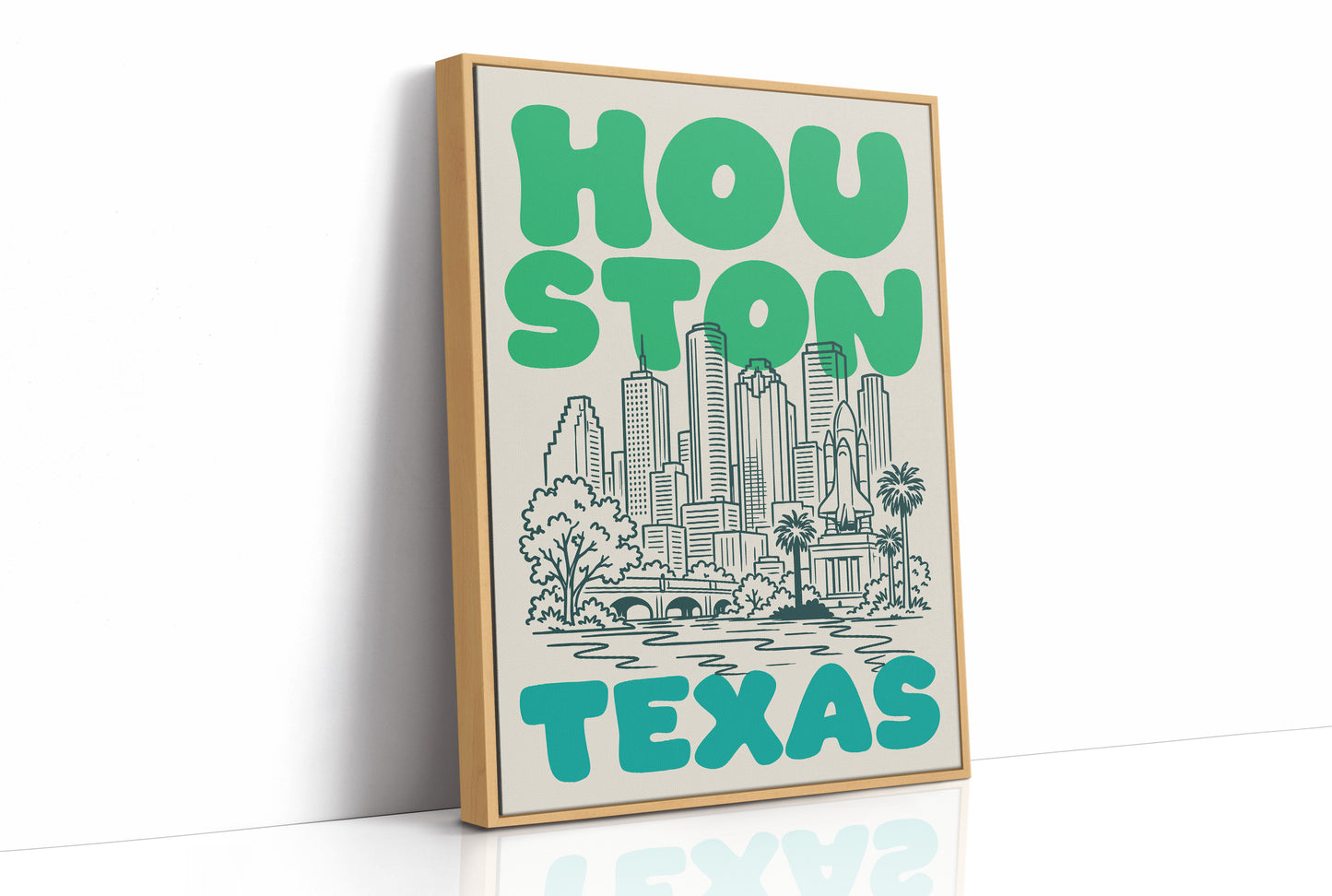 Houston, Bubble Letter Skyline
