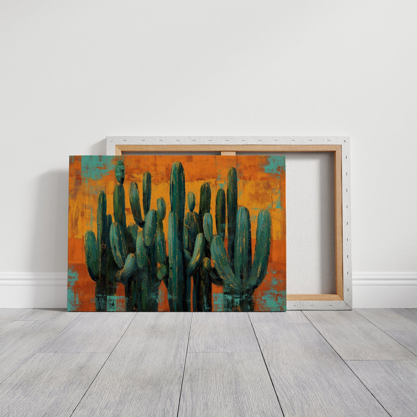 Saguaros Against Copper Sky