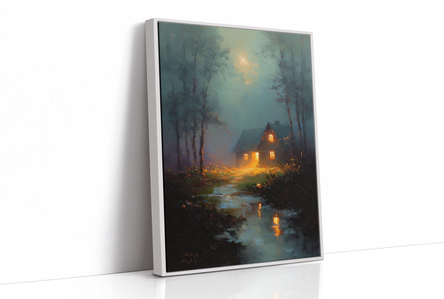 Lantern Glow Across Still Waters