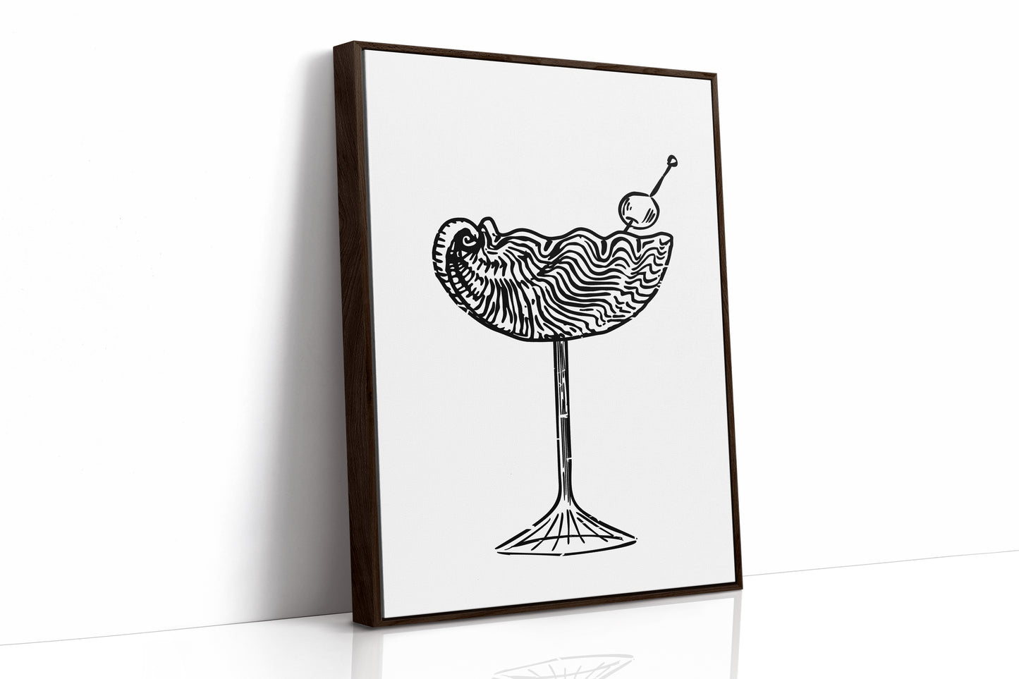 Midnight Martini Draws Wave Lines