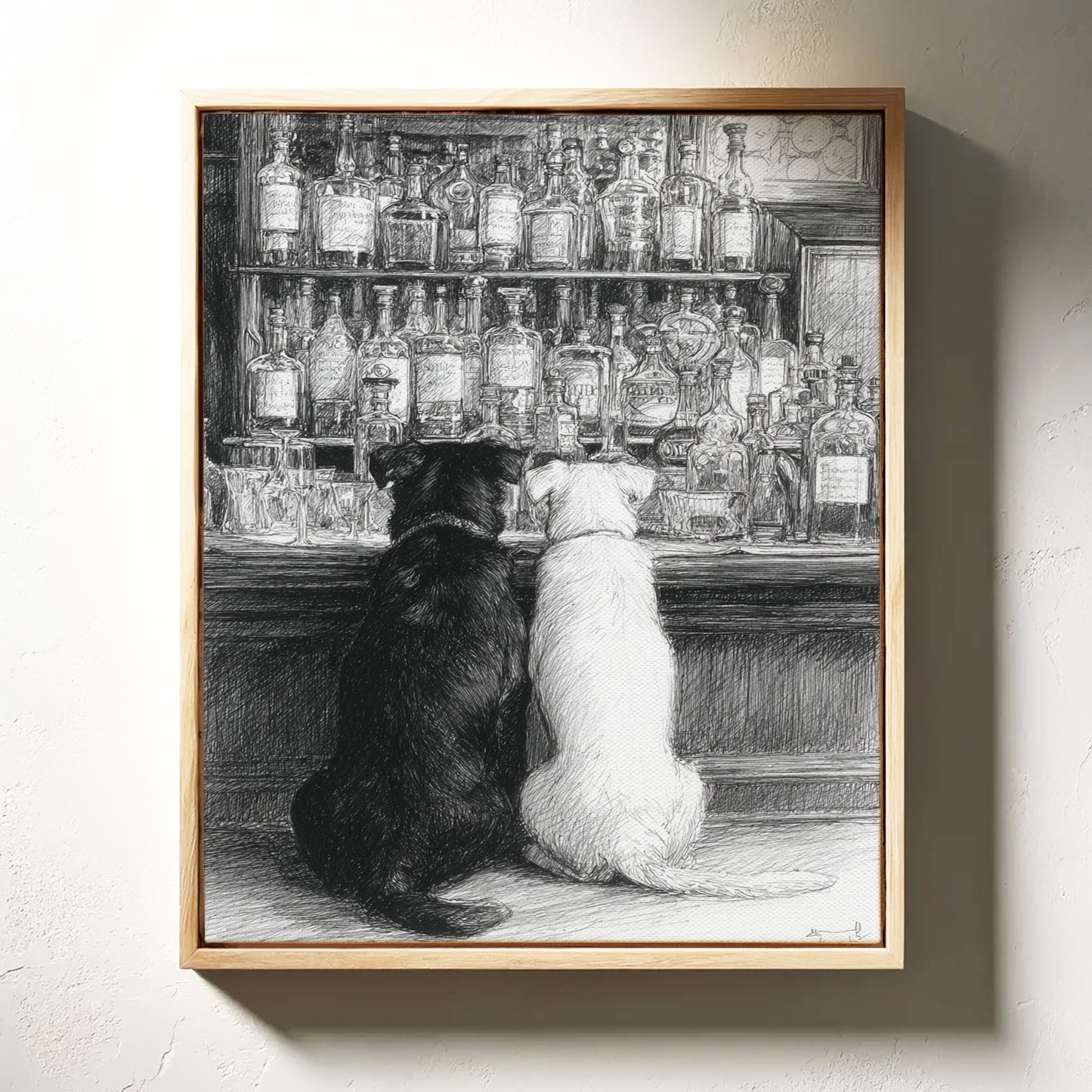 Two Friends at the Counter
