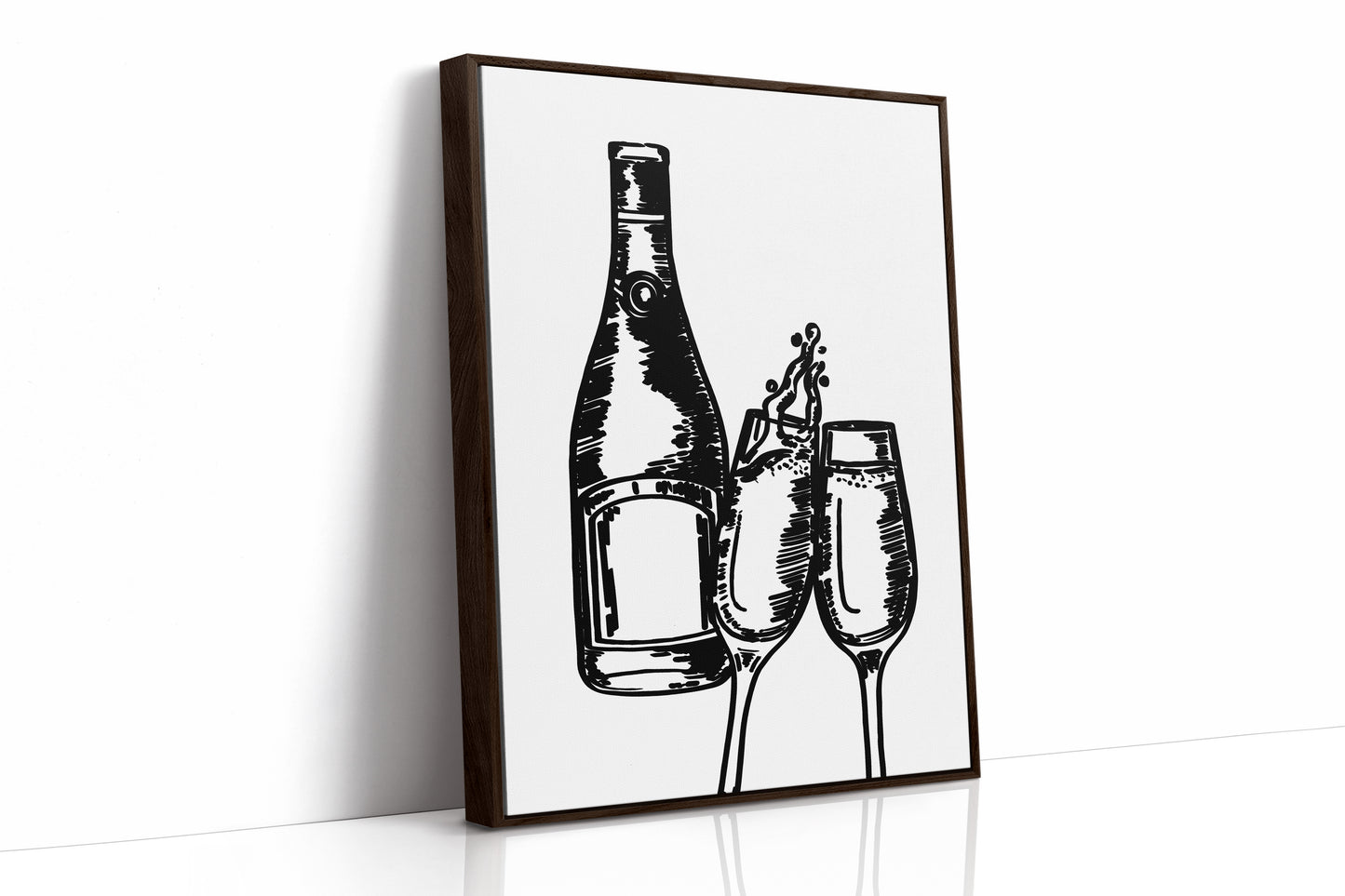 Bubbles Dance Their Midnight Toast