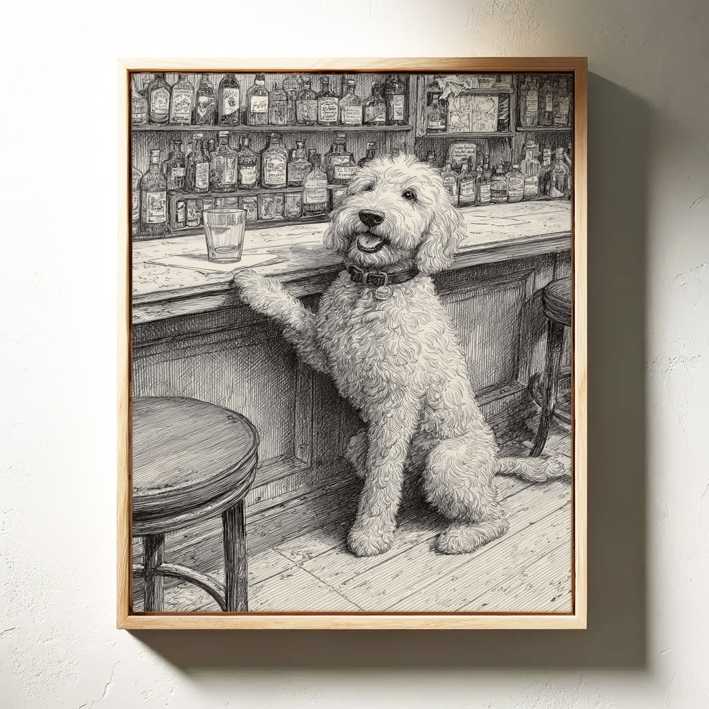 Paws Resting on the Bar