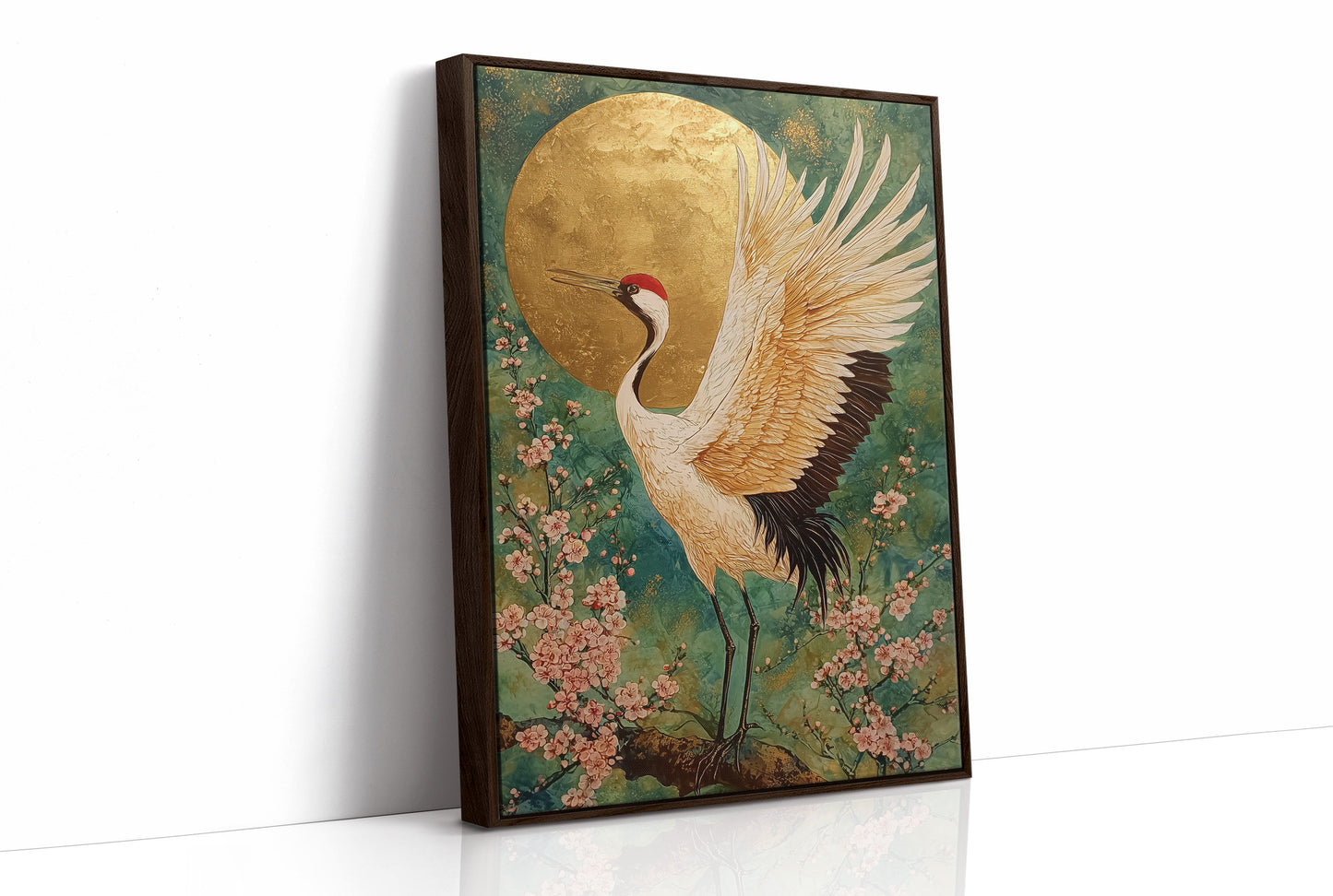 Sacred Crane Greets Golden Dawn
