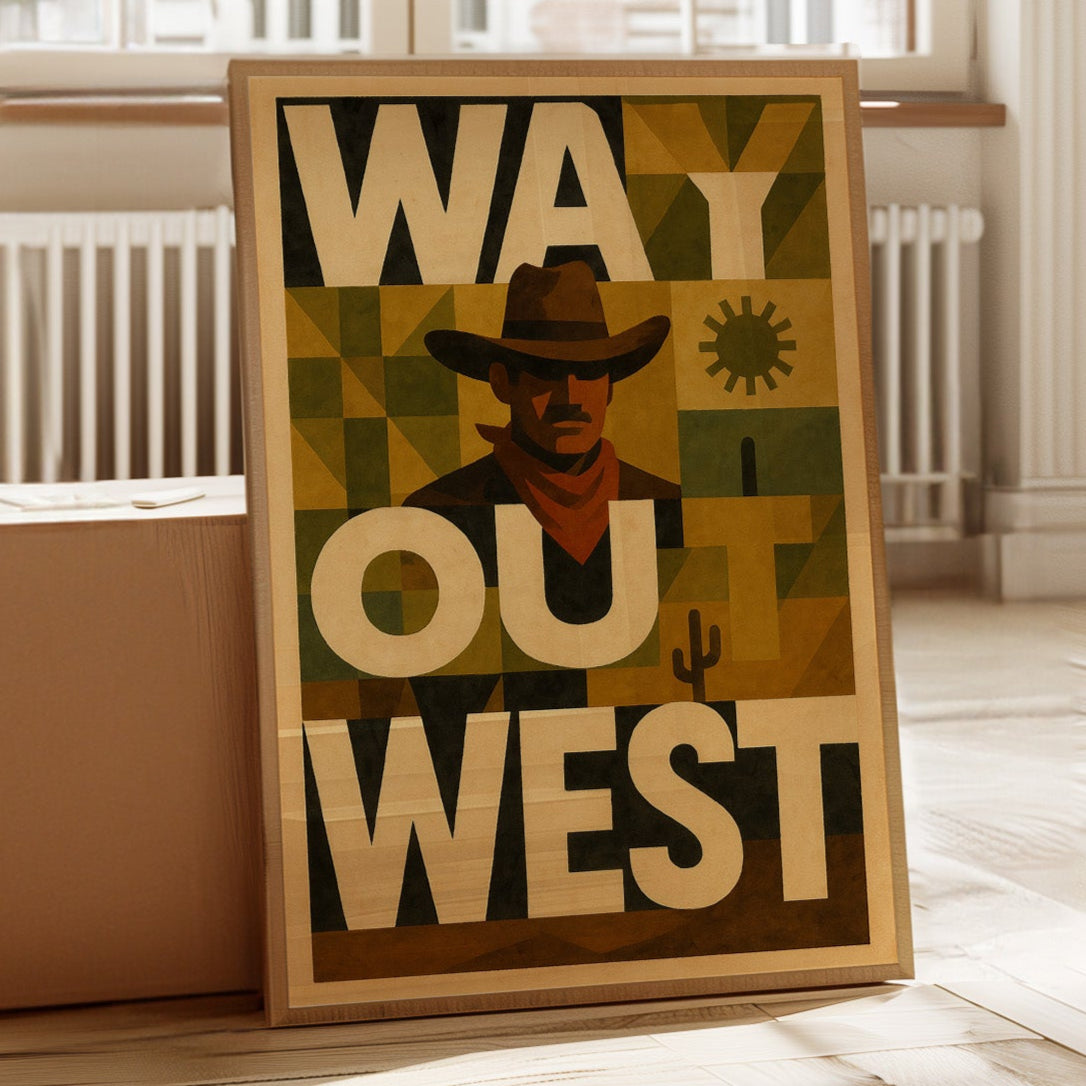 Way Out West Cowboy Poster