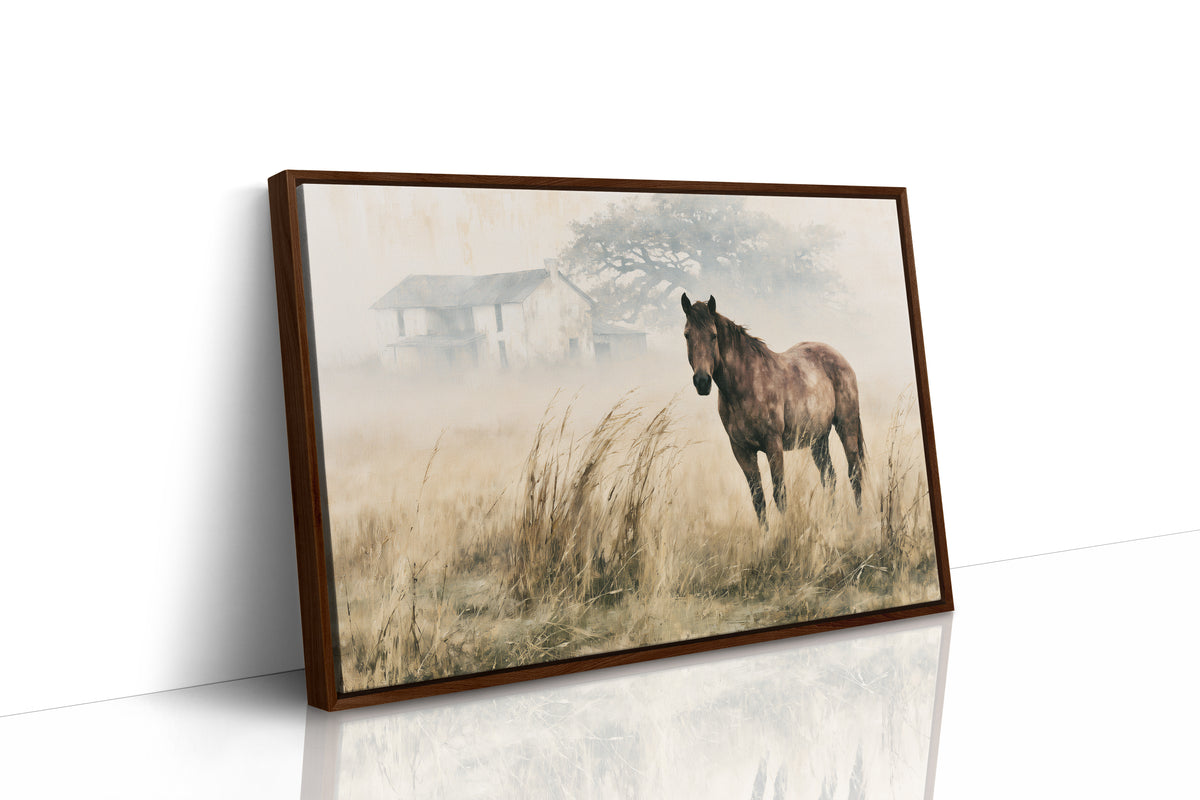 Horse and the Old Homestead