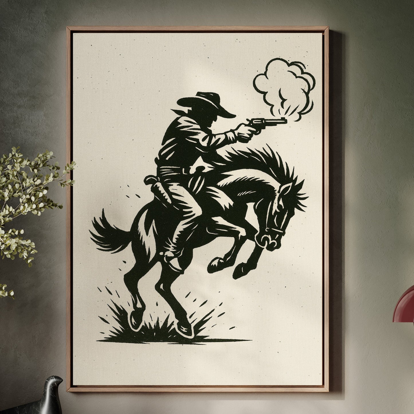 Cowboy Gunfire in the Dust