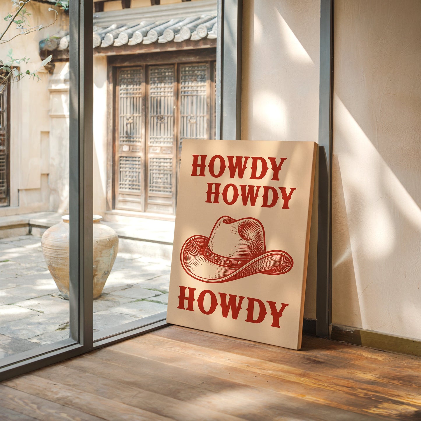 Howdy Howdy Western Hat Print