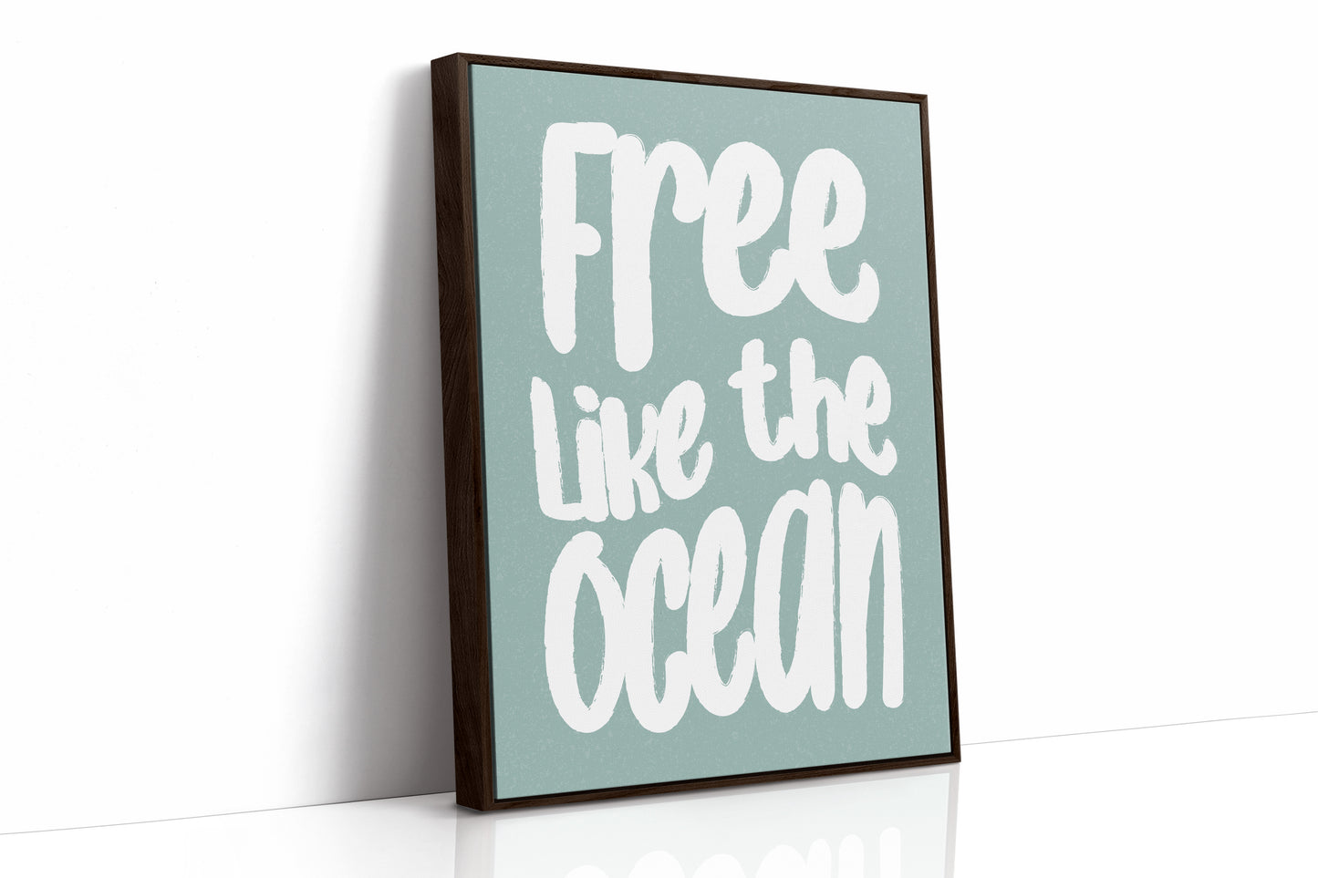 Seafoam Letters Spark Wild Freedom
