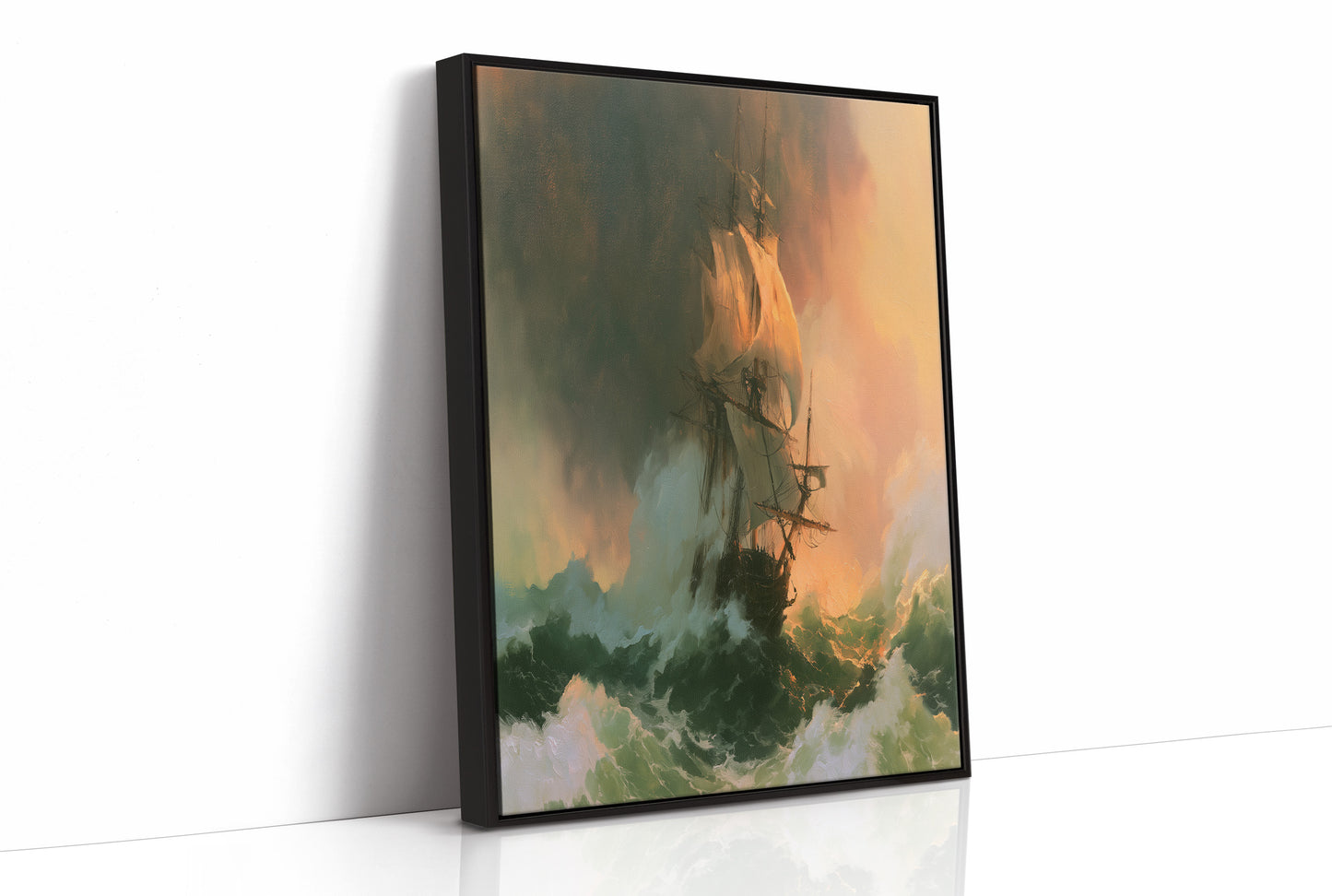 Storm-Tossed Tall Ship