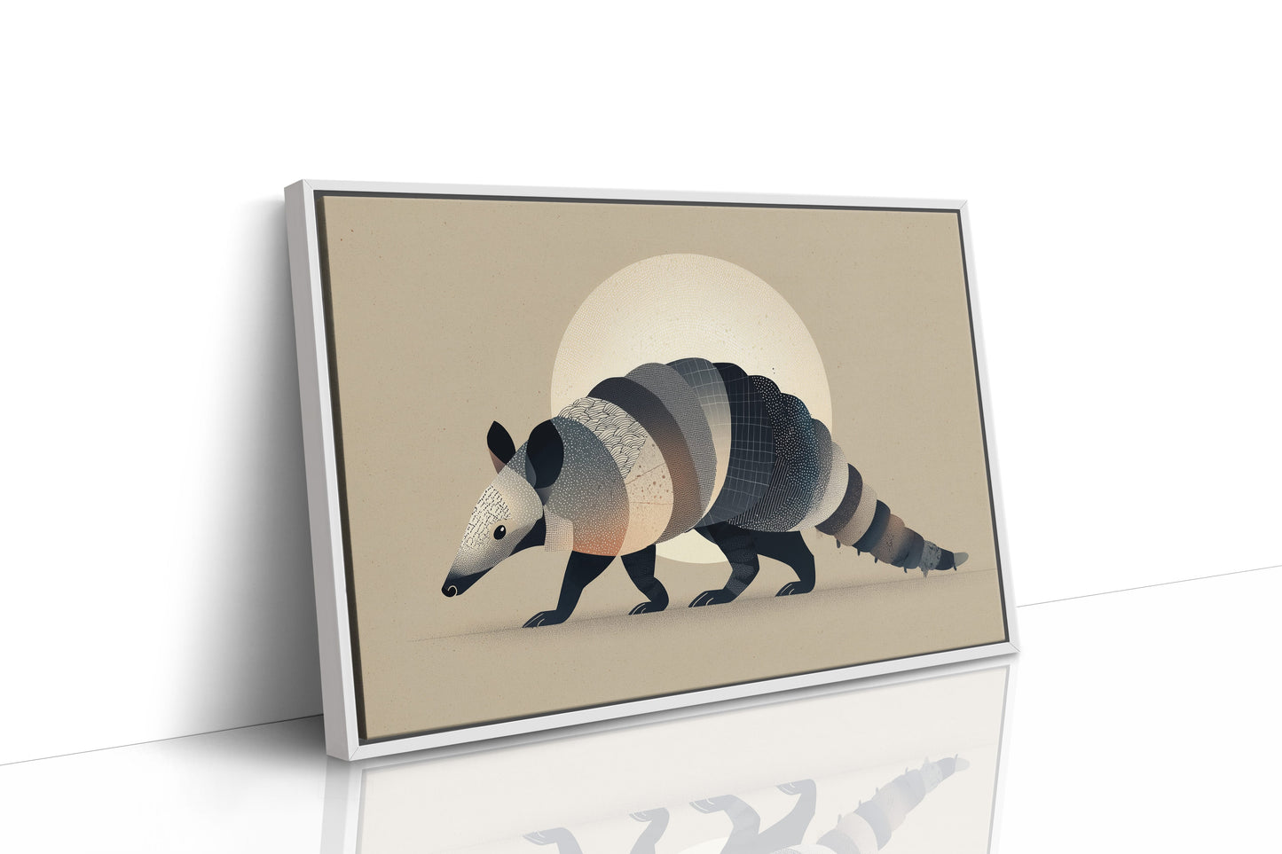 Moonlit Armadillo Carries Desert Patterns