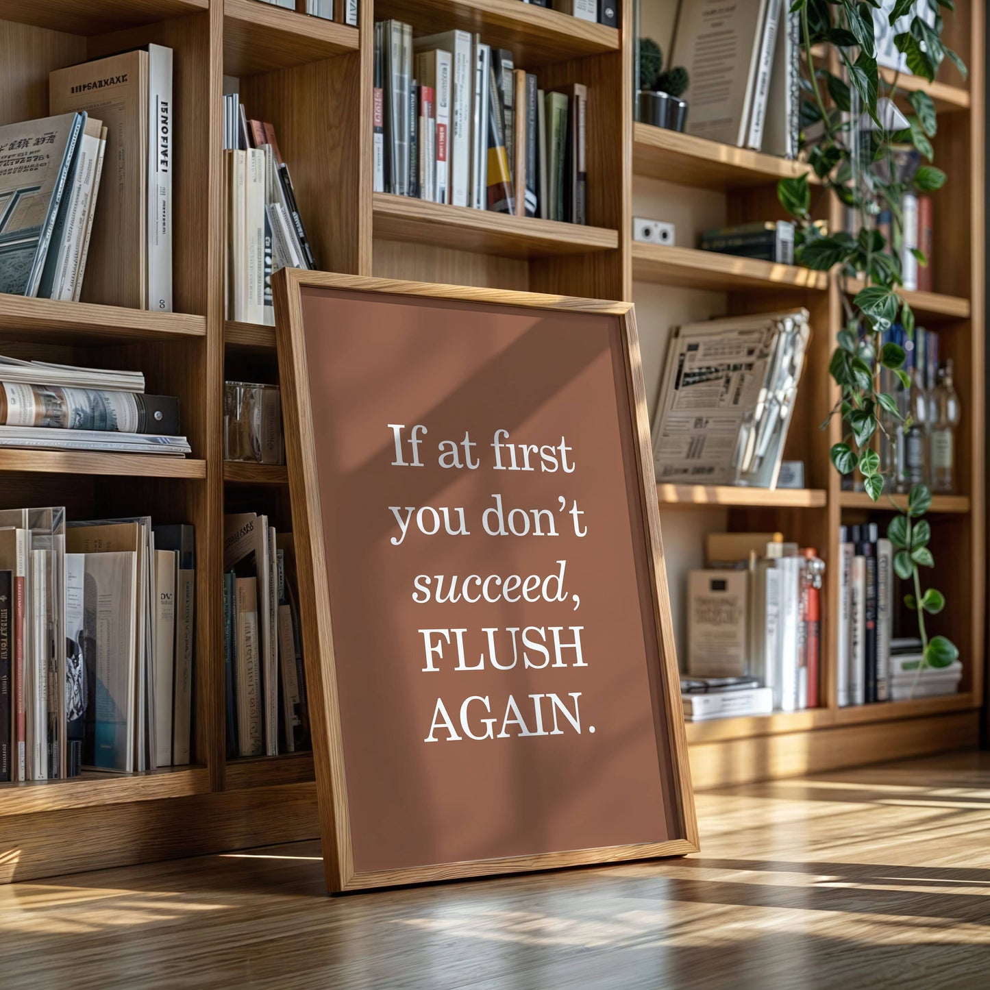 Bathroom Wisdom Glows In Bronze