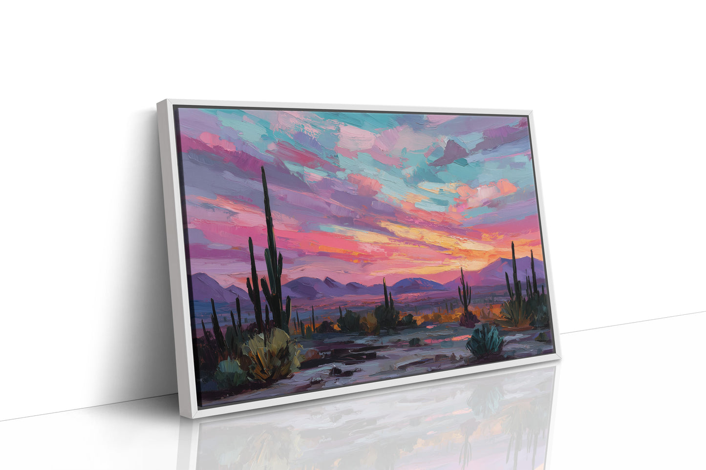 Saguaros Dance Under Painted Skies