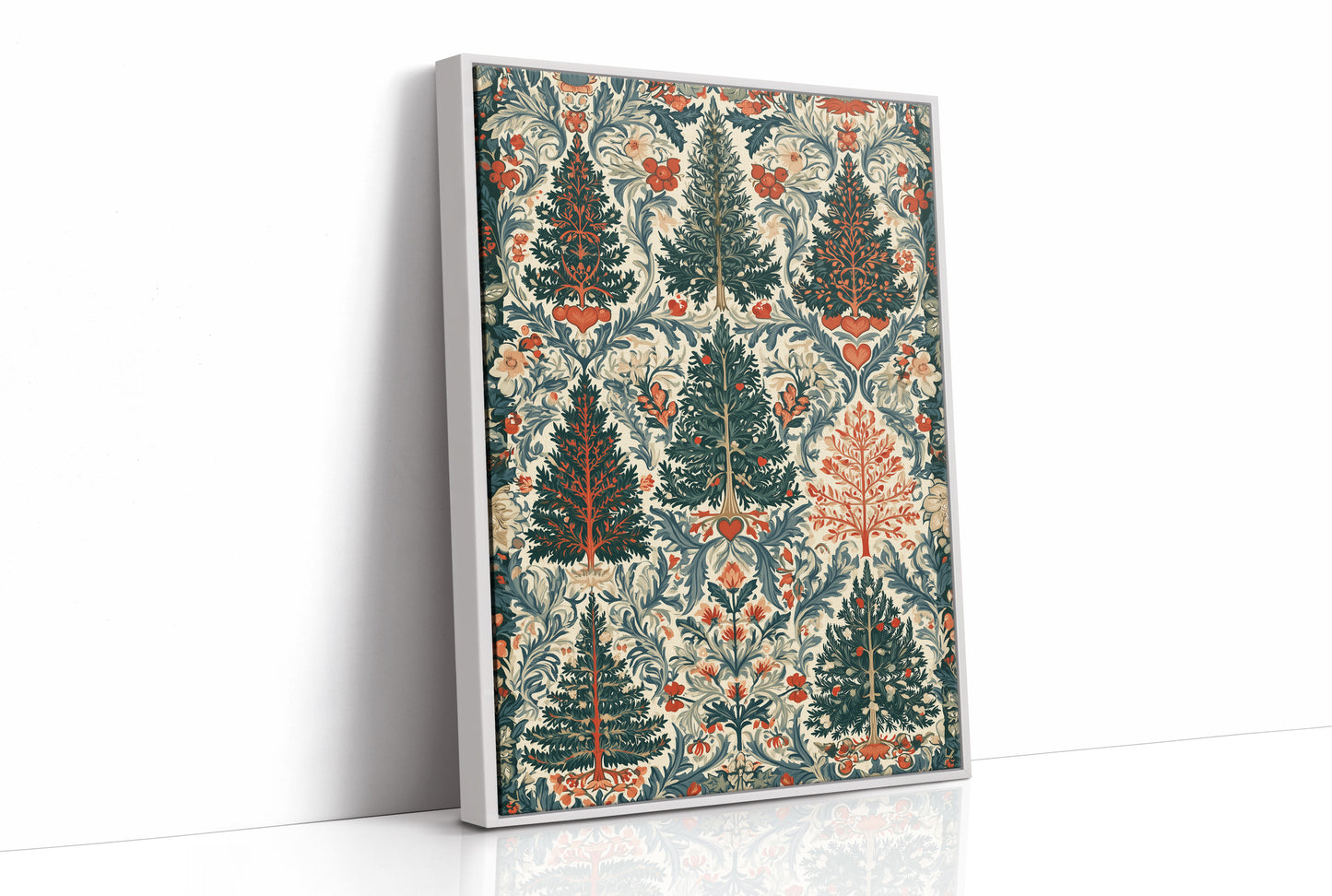 William Morris Style Pine Trees