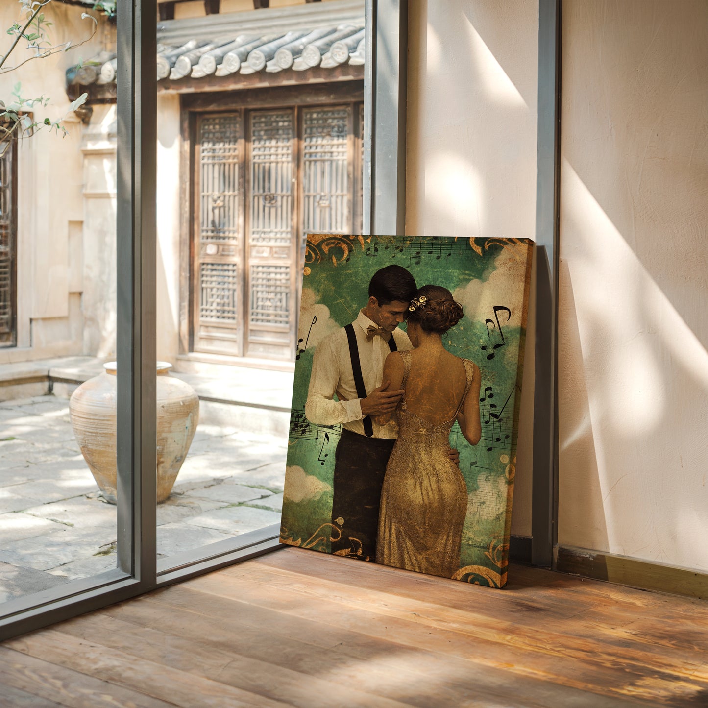 Golden Waltz Beneath the Music Sky