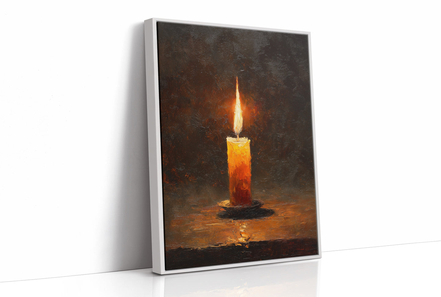 Amber Flame Against Darkness Waits