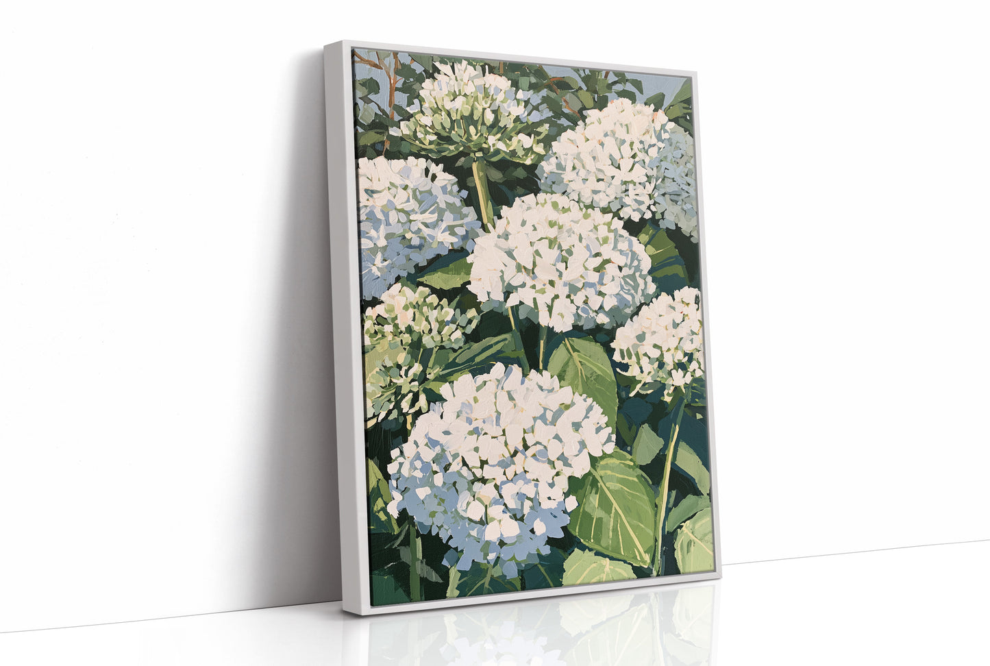 Hydrangea Garden In Full Bloom
