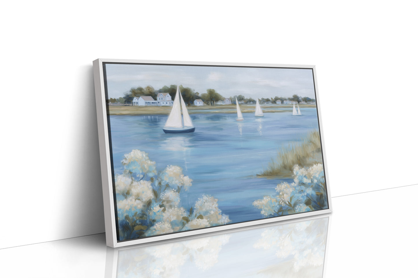 Coastal Symphony in White and Blue