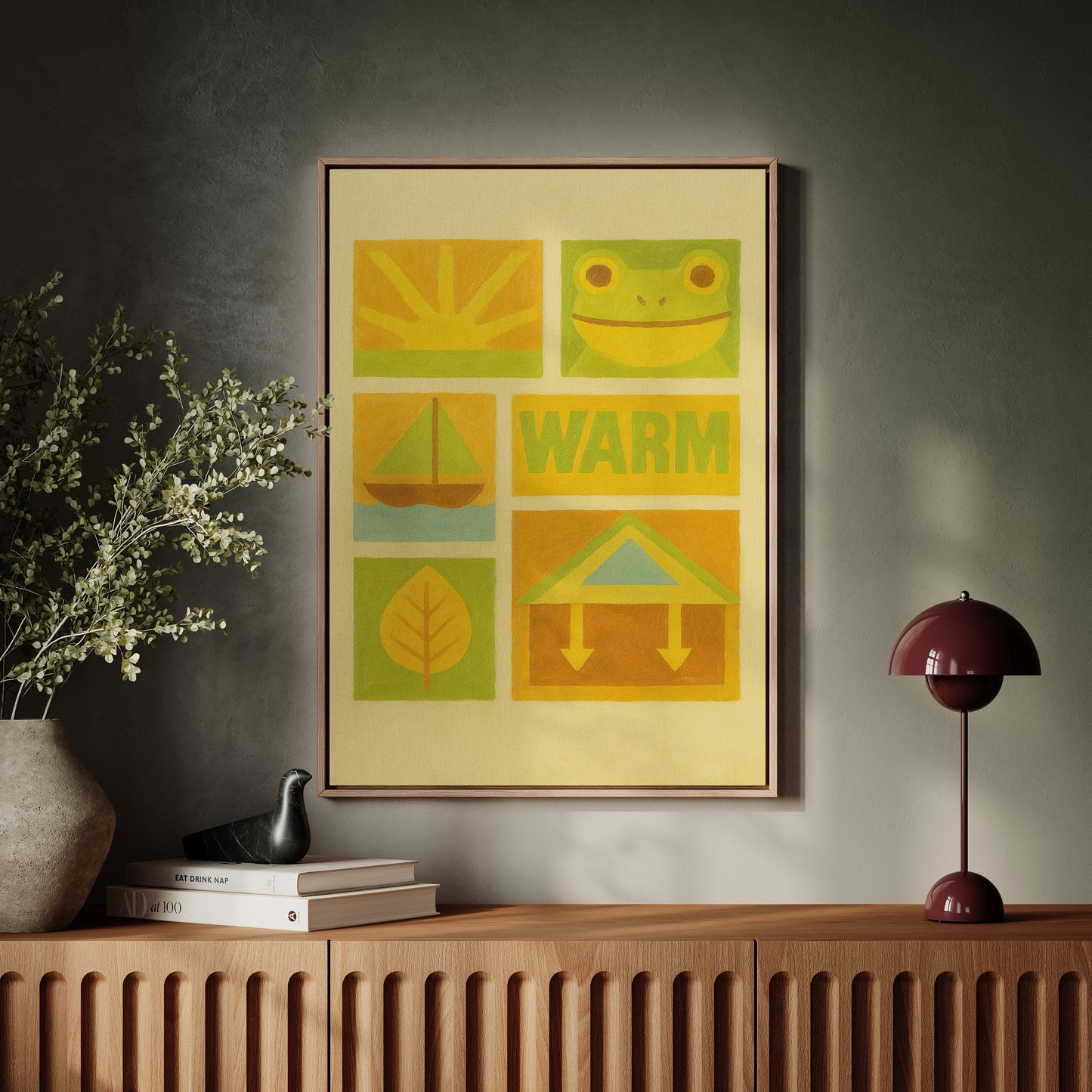 Warm Days with Frog and Sun