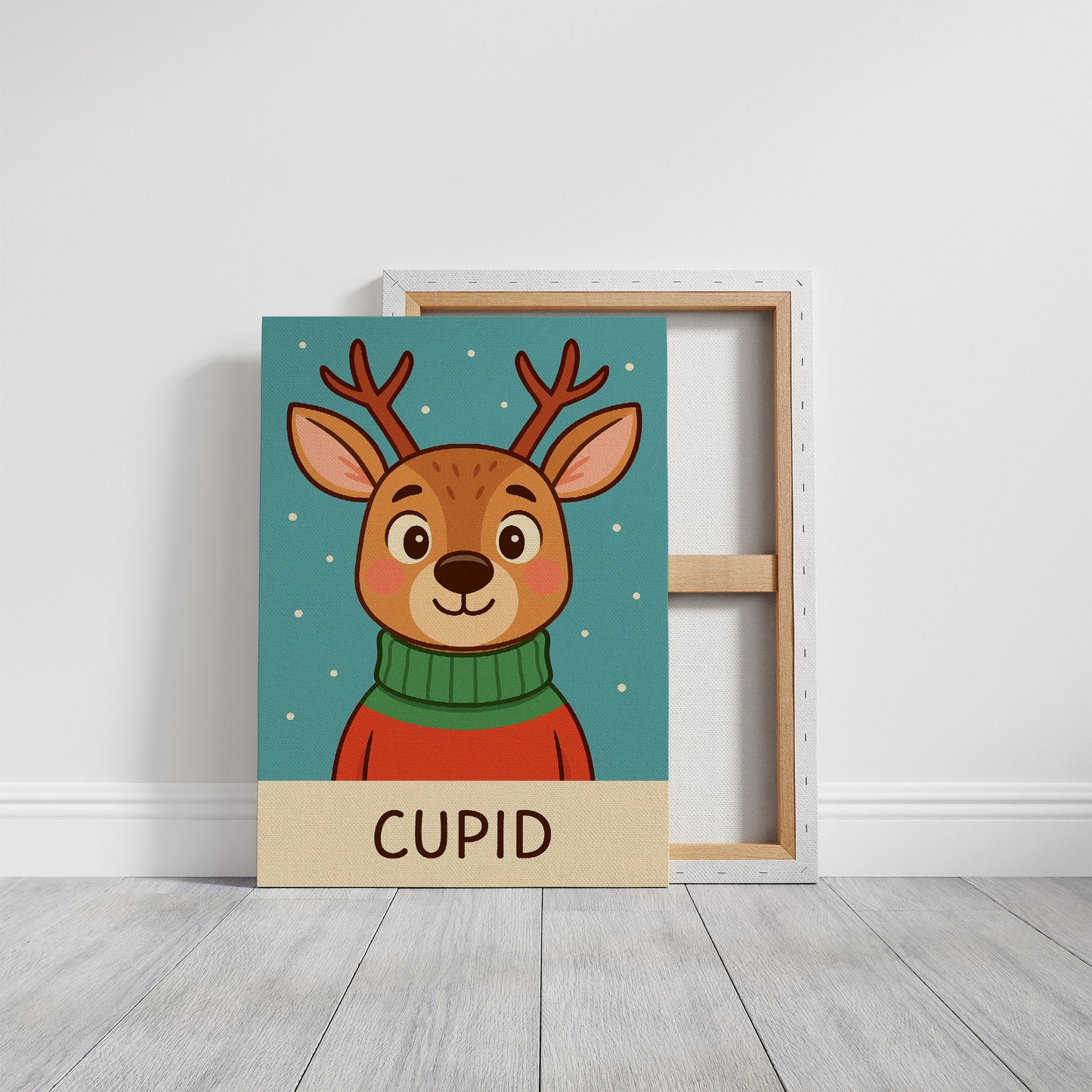 Cozy Fawn In Winter Sweater