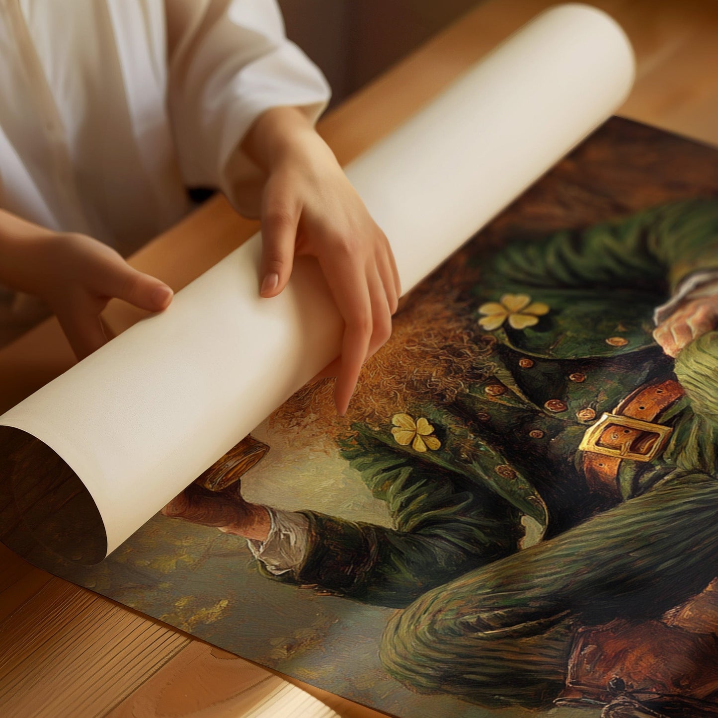 Lucky Leprechaun: Irish Folklore Canvas Wall Art
