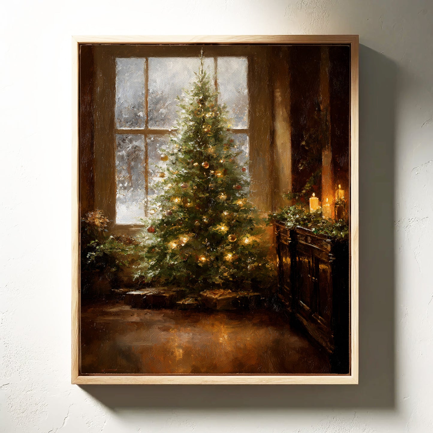 Glistening Pines and Warm Embrace