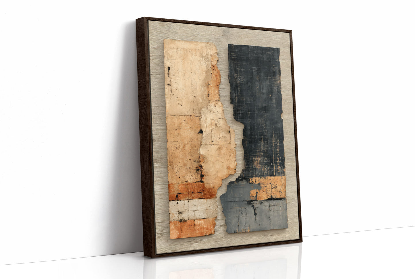 Time Carved In Rust And Navy