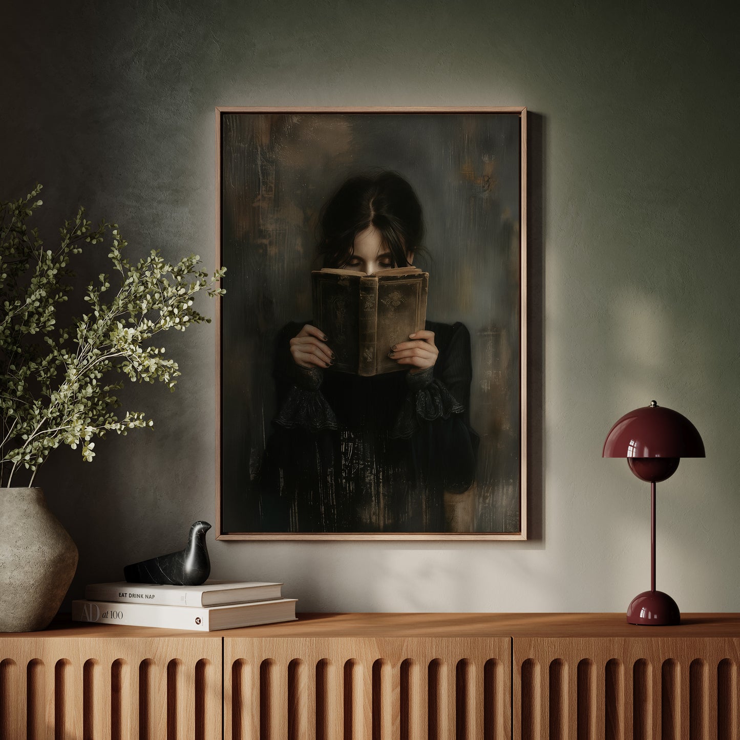 The Reader in Velvet Shadows