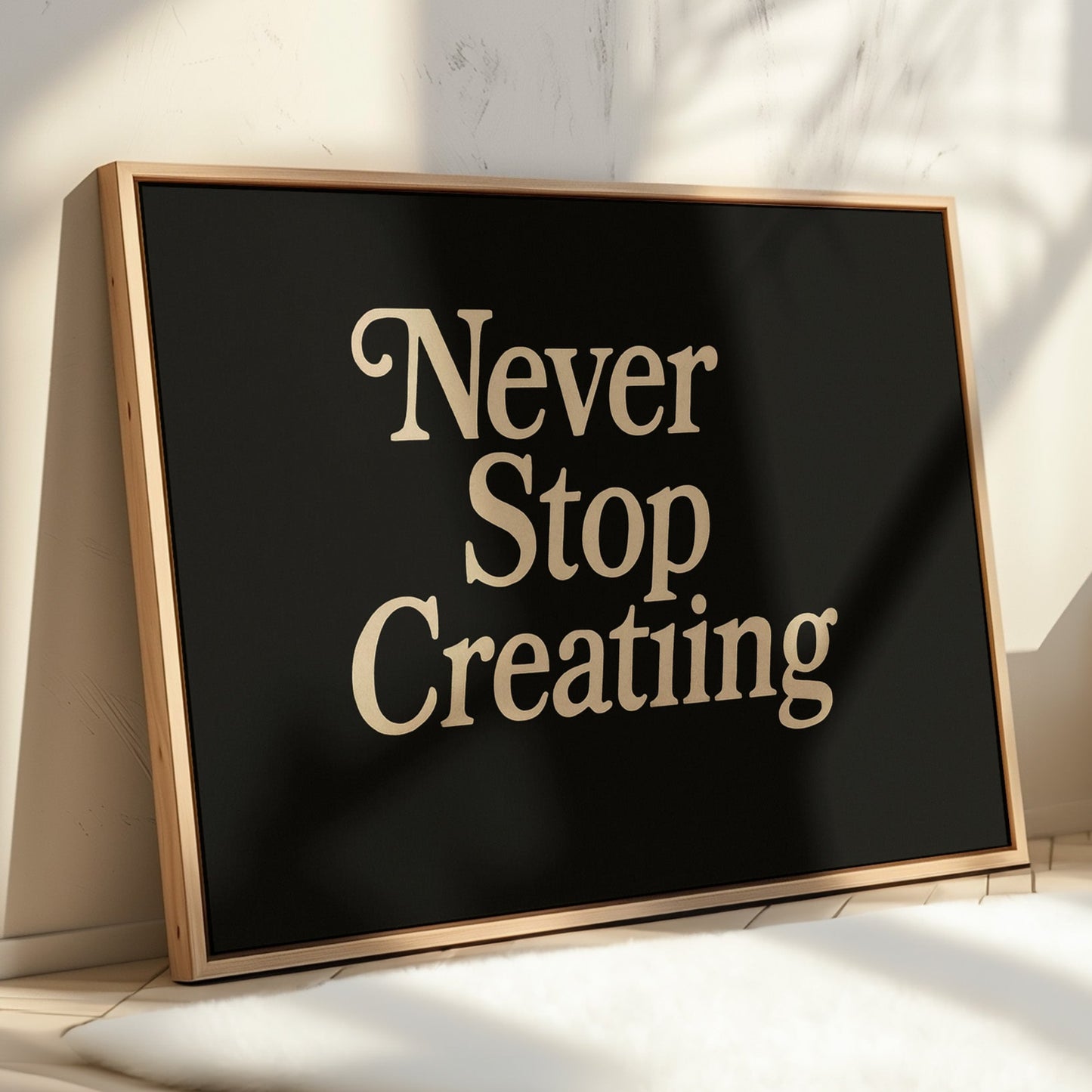 Never Stop Creating Retro Quote Print