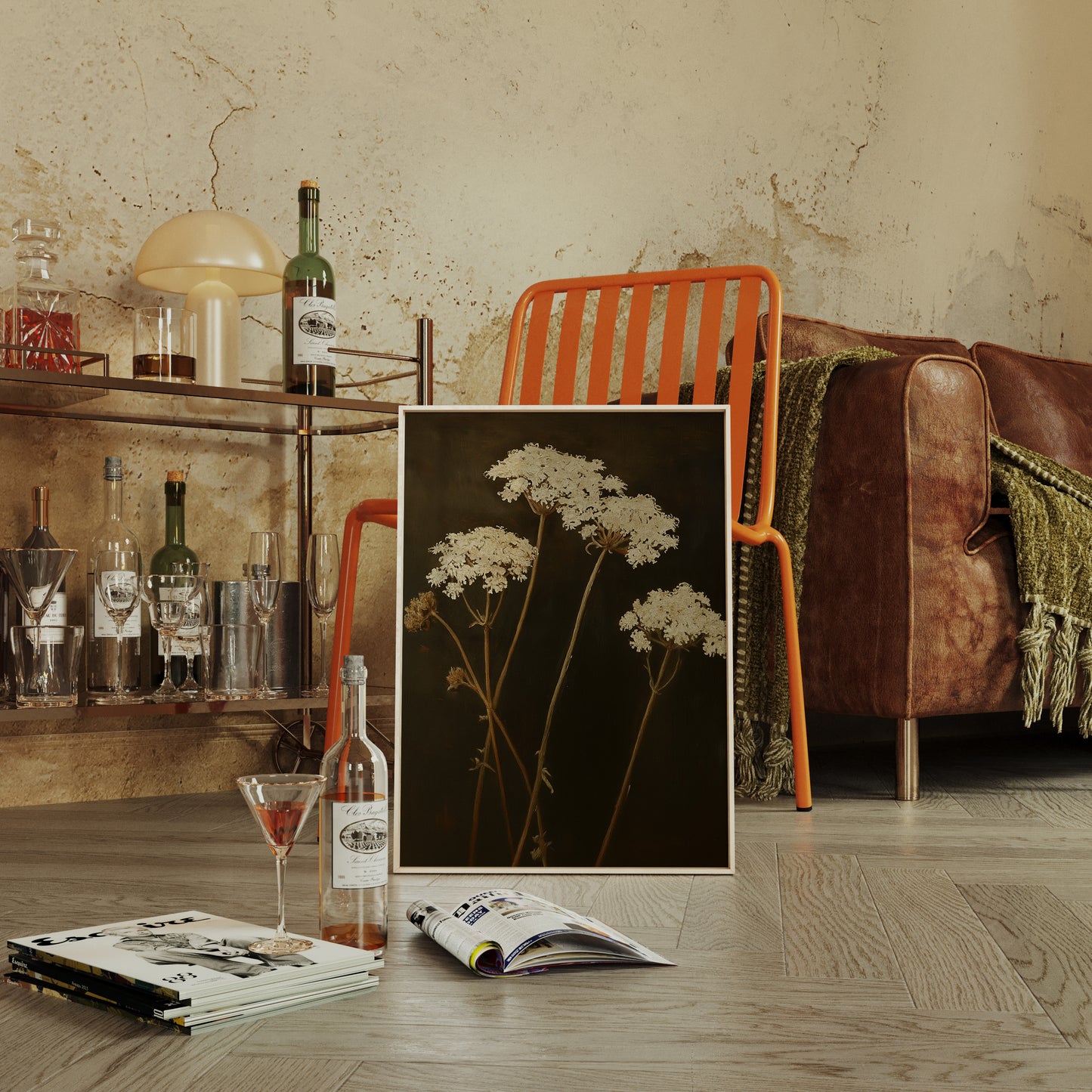 Queen Annes Lace in Late Autumn Light