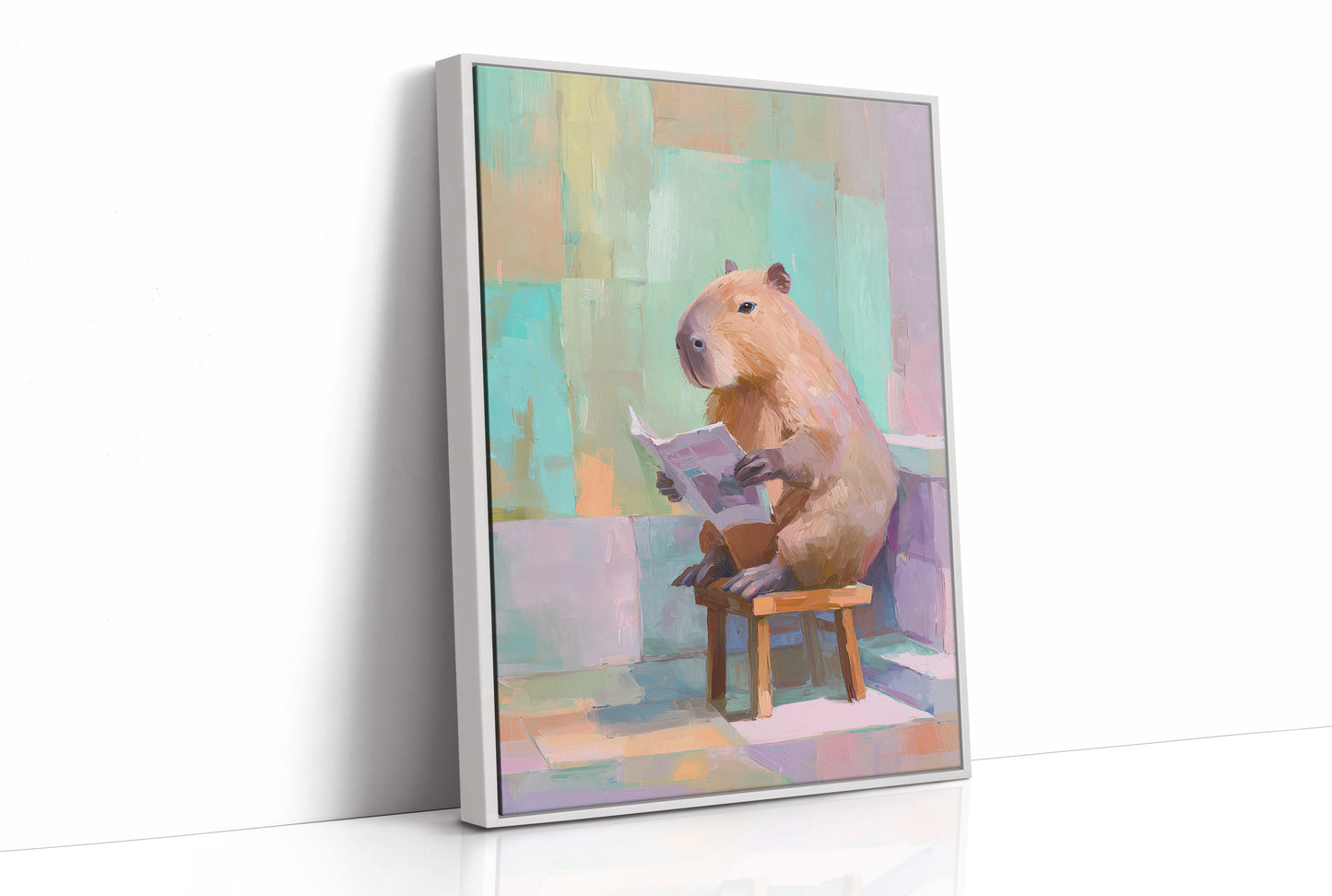 Capybara Reads the Sunday Paper