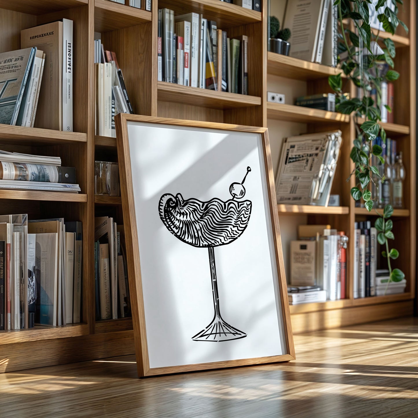 Midnight Martini Draws Wave Lines