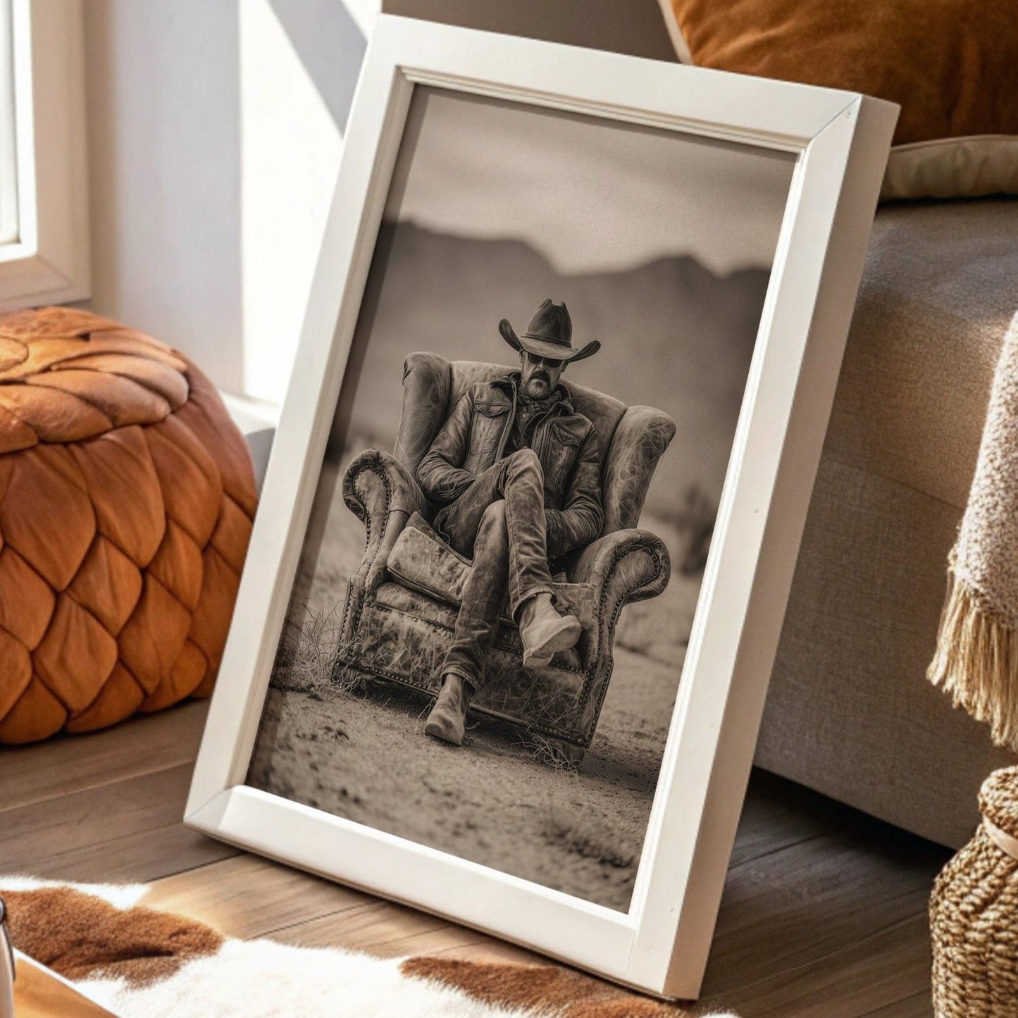 Leather Armchair Holds Desert Solitude