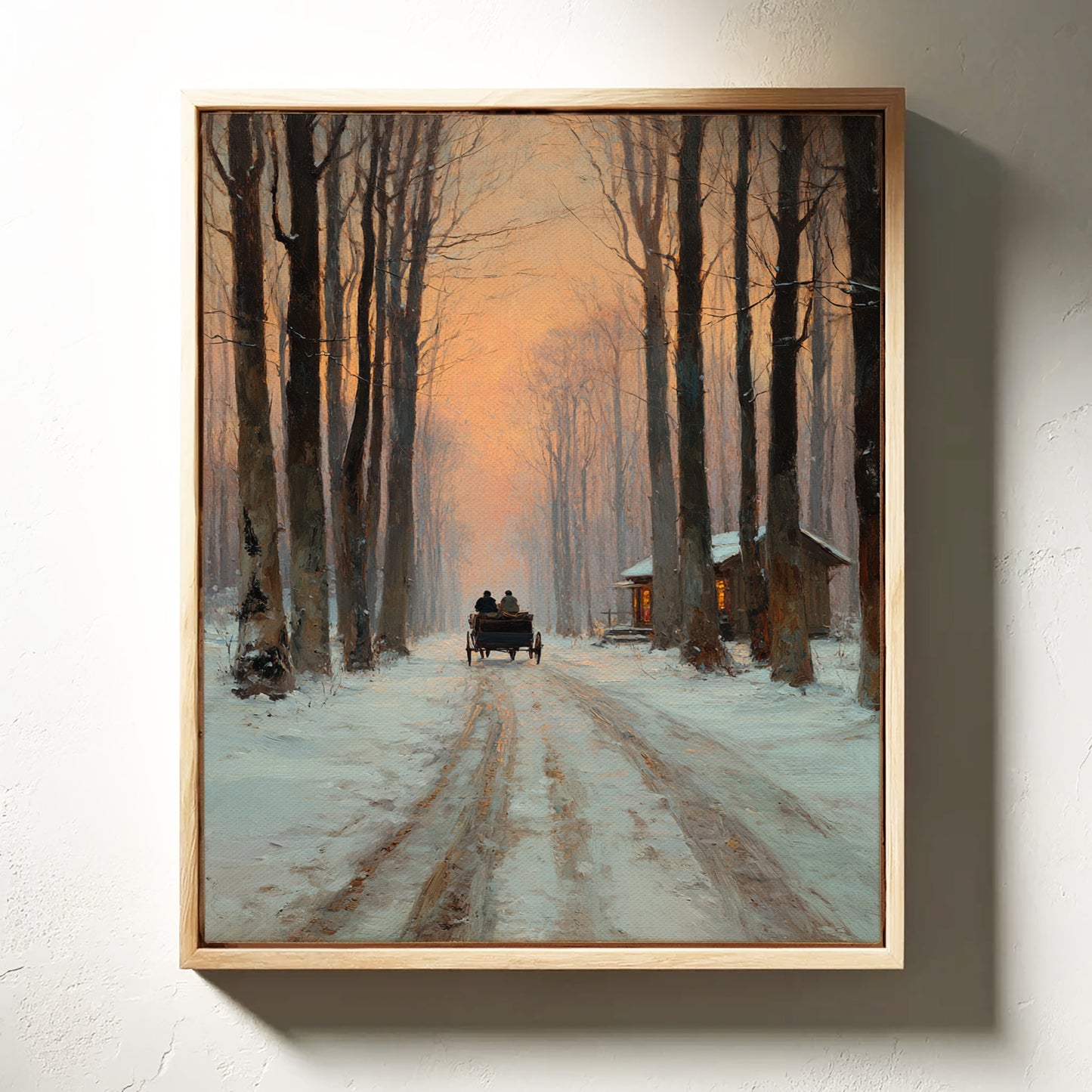 Carriage Through a Winter Glow