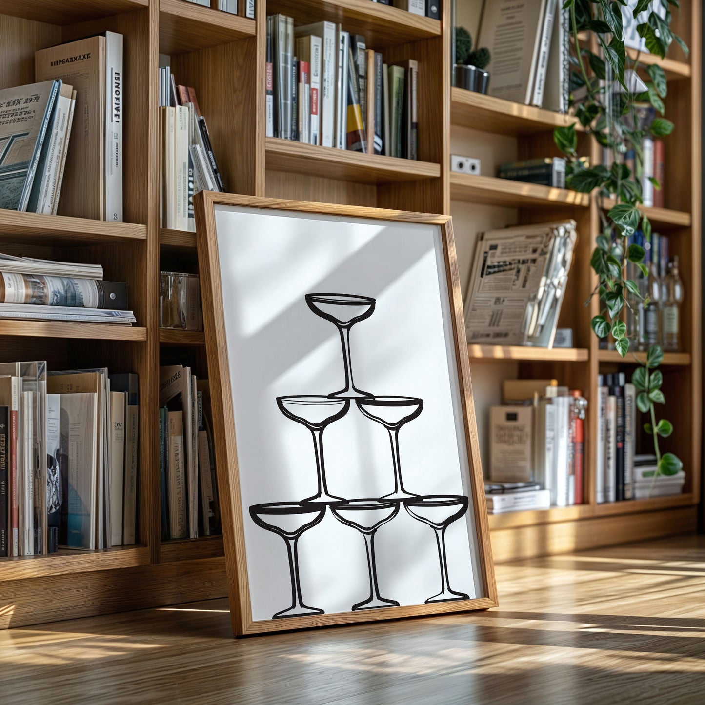 Champagne Tower Draws Midnight Maps