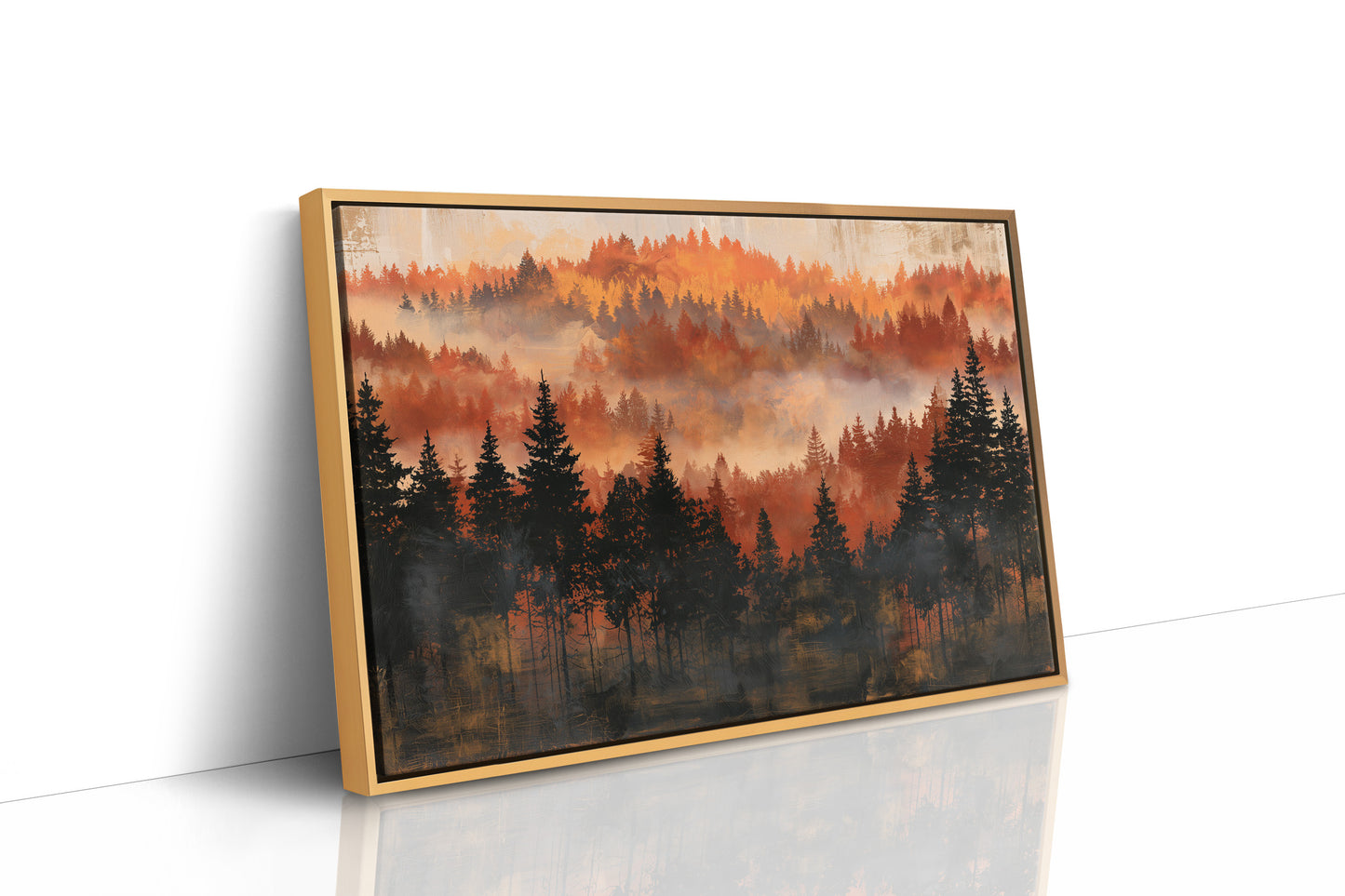 Ridgeline in Amber Fog